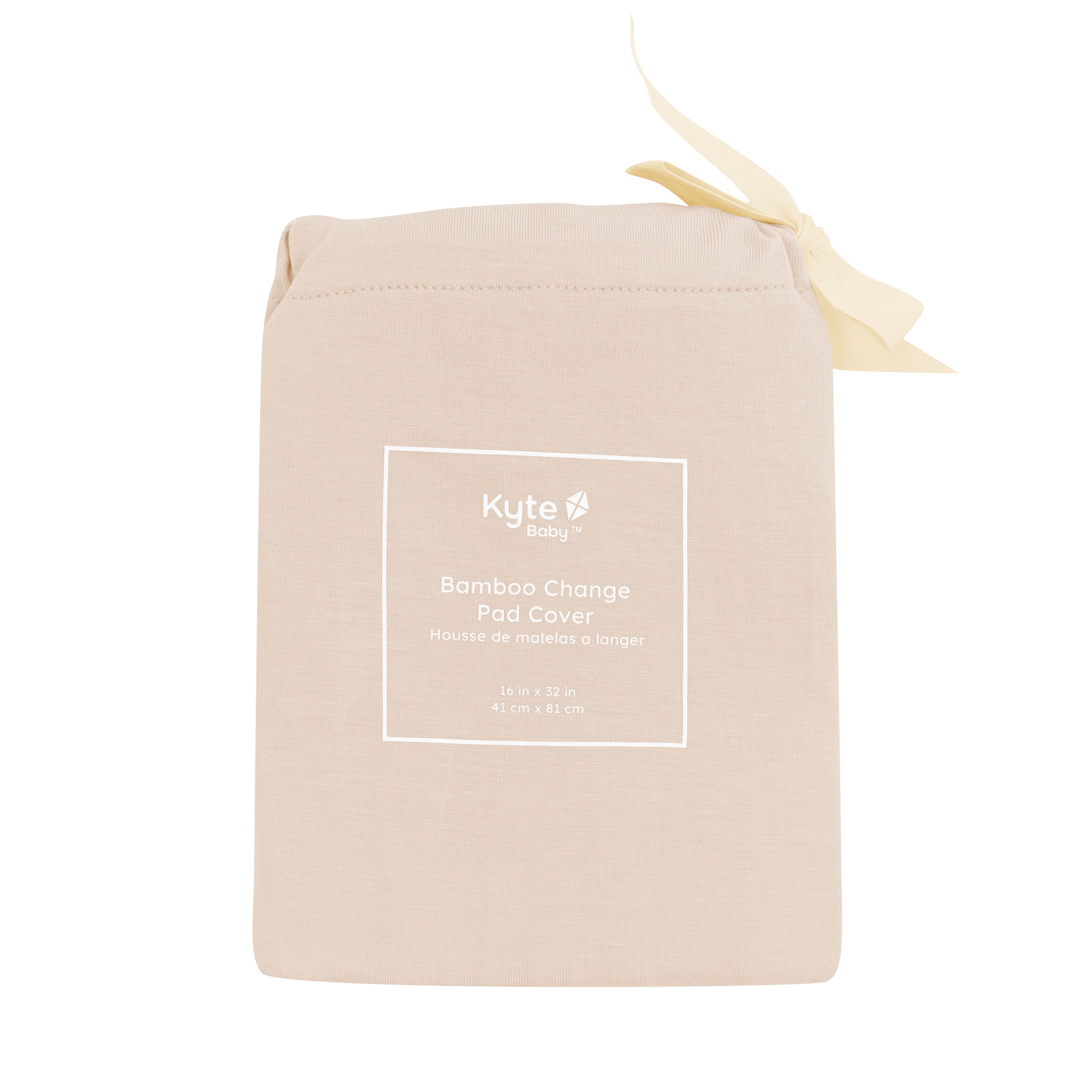 Change Pad Cover in  Bisque shown in its packaging