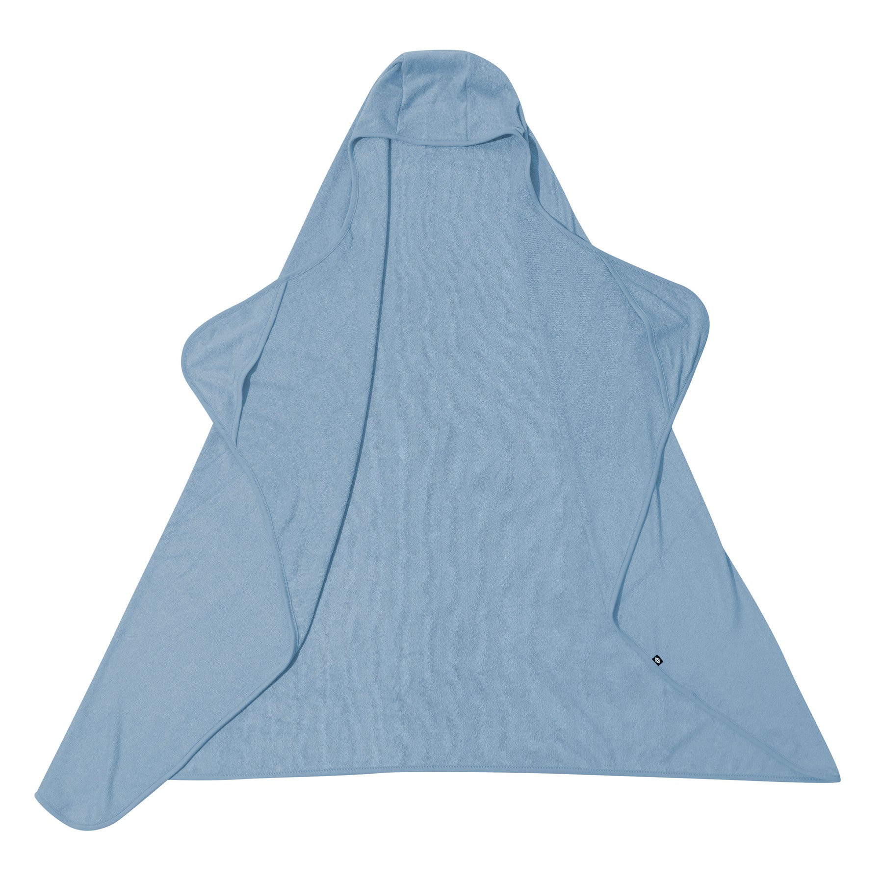 Product photo of the Toddler Hooded Bath Towel in Slate showing the hood and hand pockets