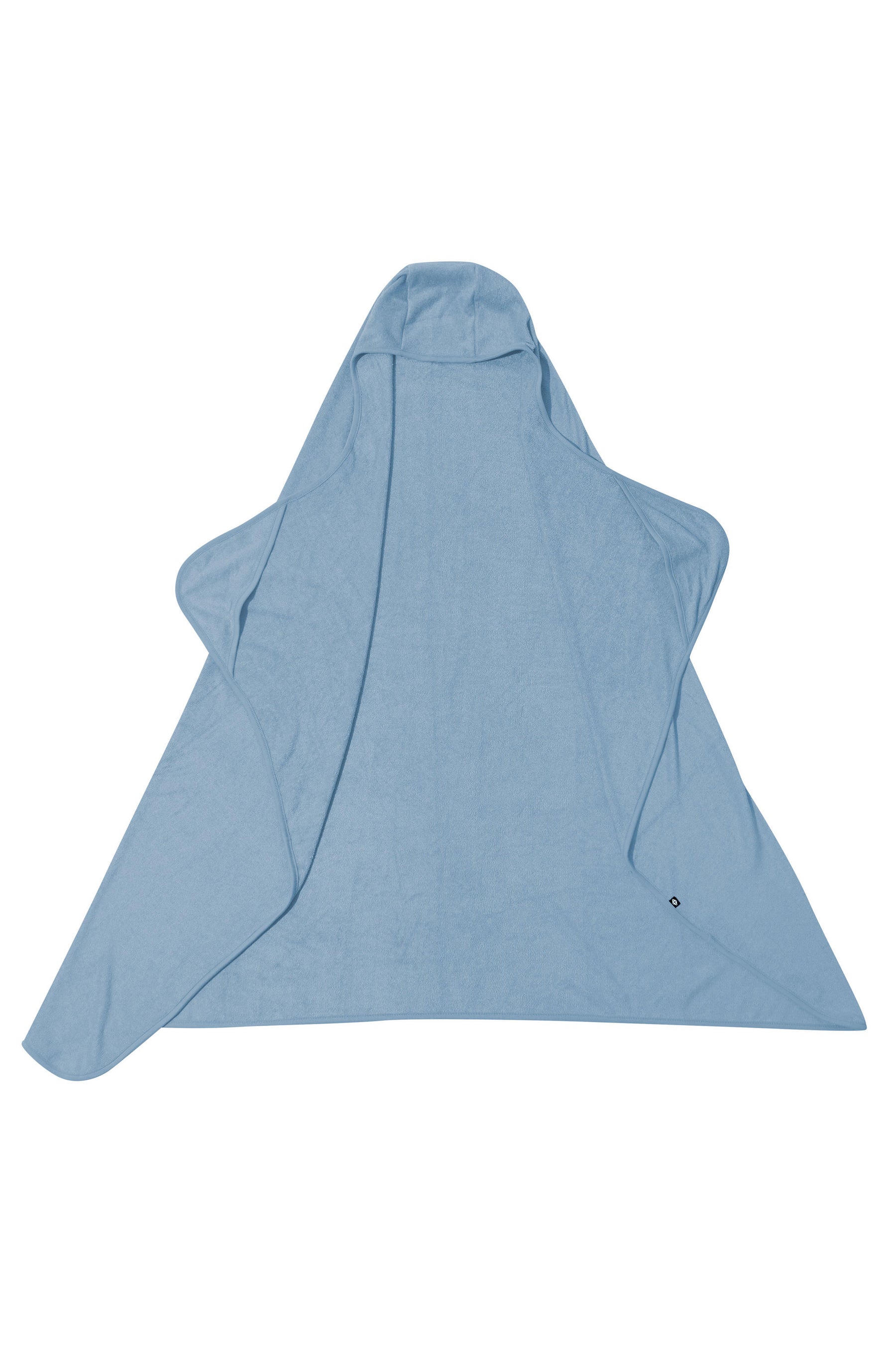 Product photo of the Toddler Hooded Bath Towel in Slate showing the hood and hand pockets