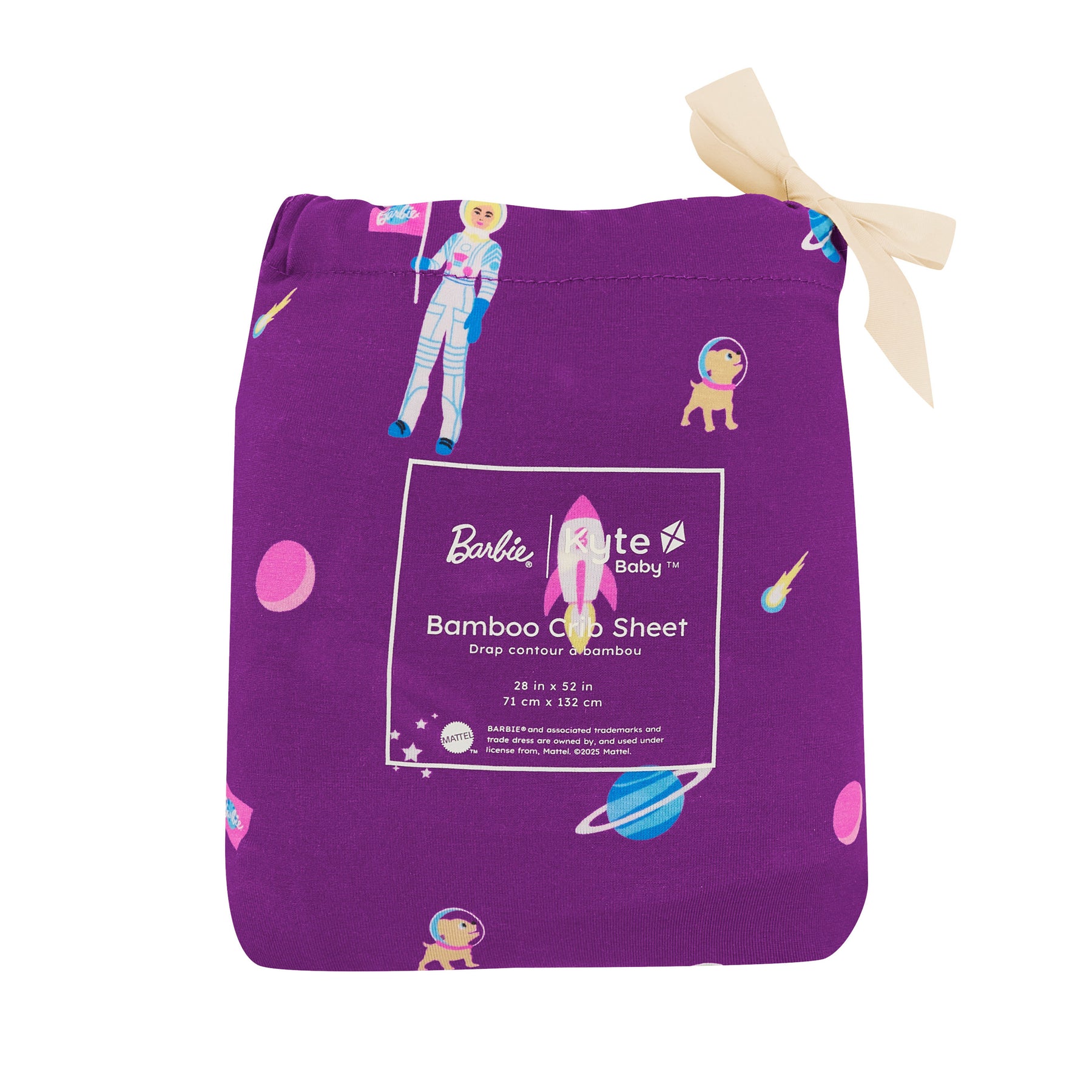 Crib Sheet in Barbie™ Astronaut packaging