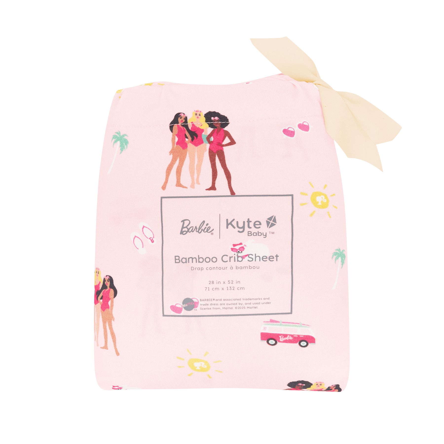 Crib Sheet in Barbie™ Beach packaging 