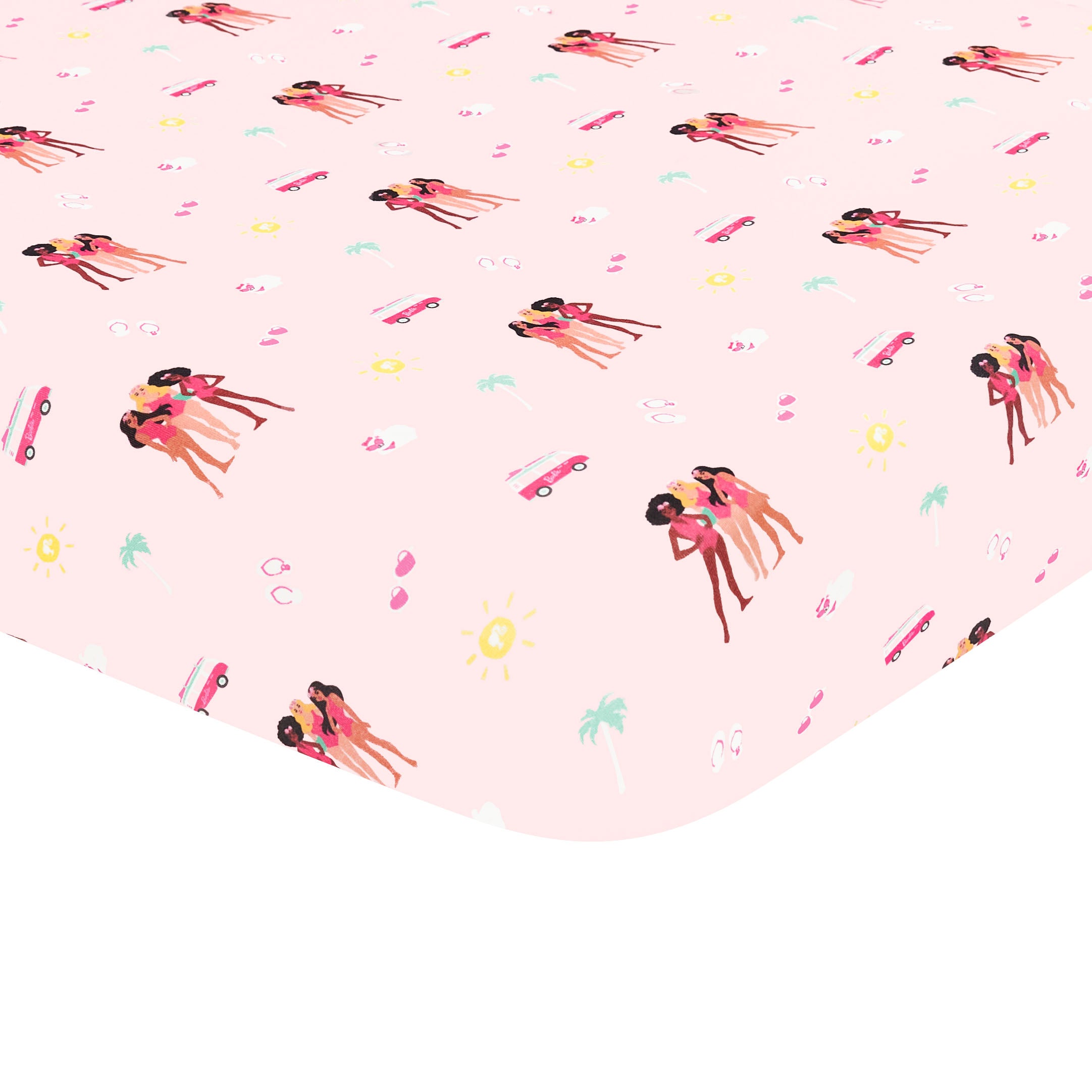 Crib Sheet in Barbie™ Beach corner