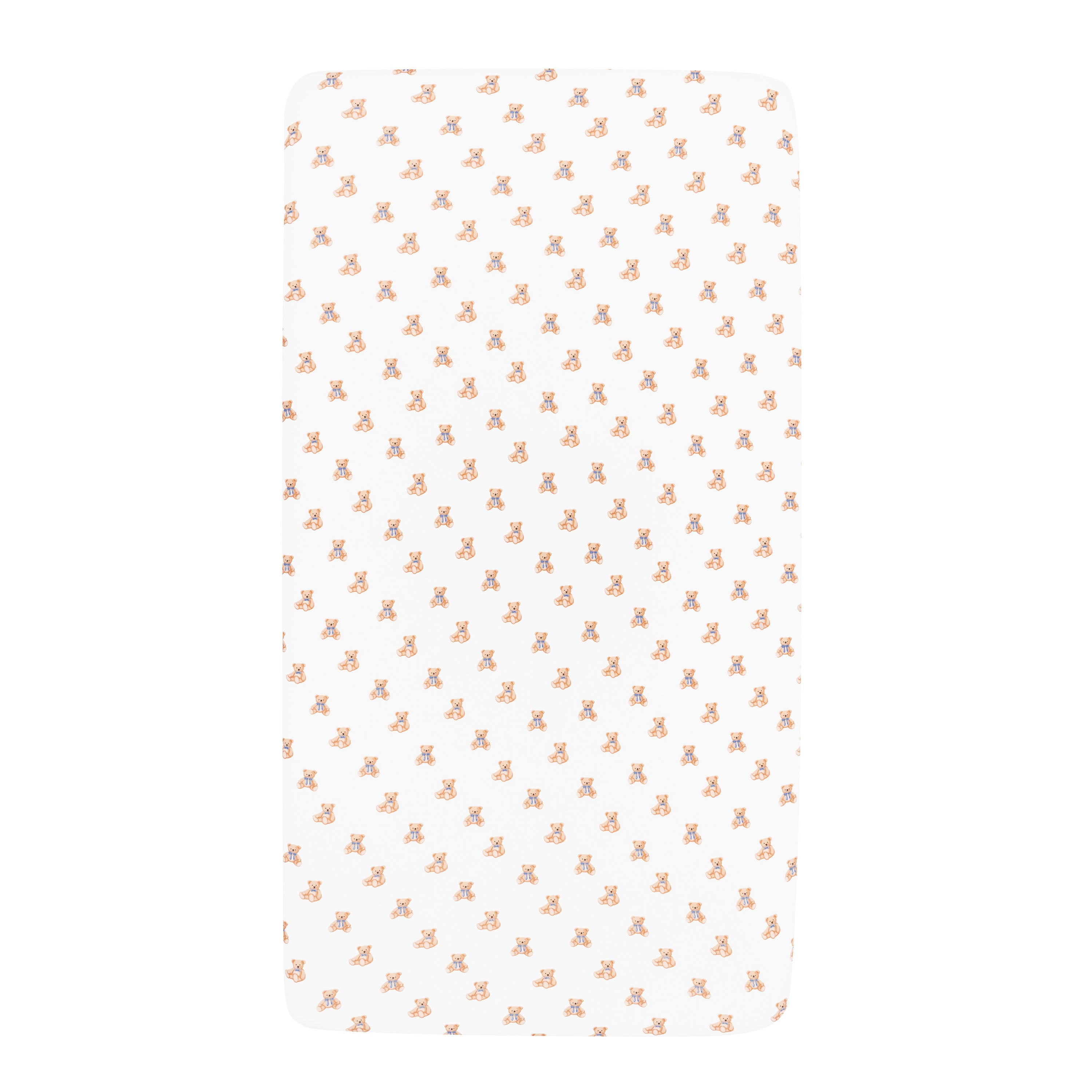 Crib Sheet in Teddy Bear on mattress