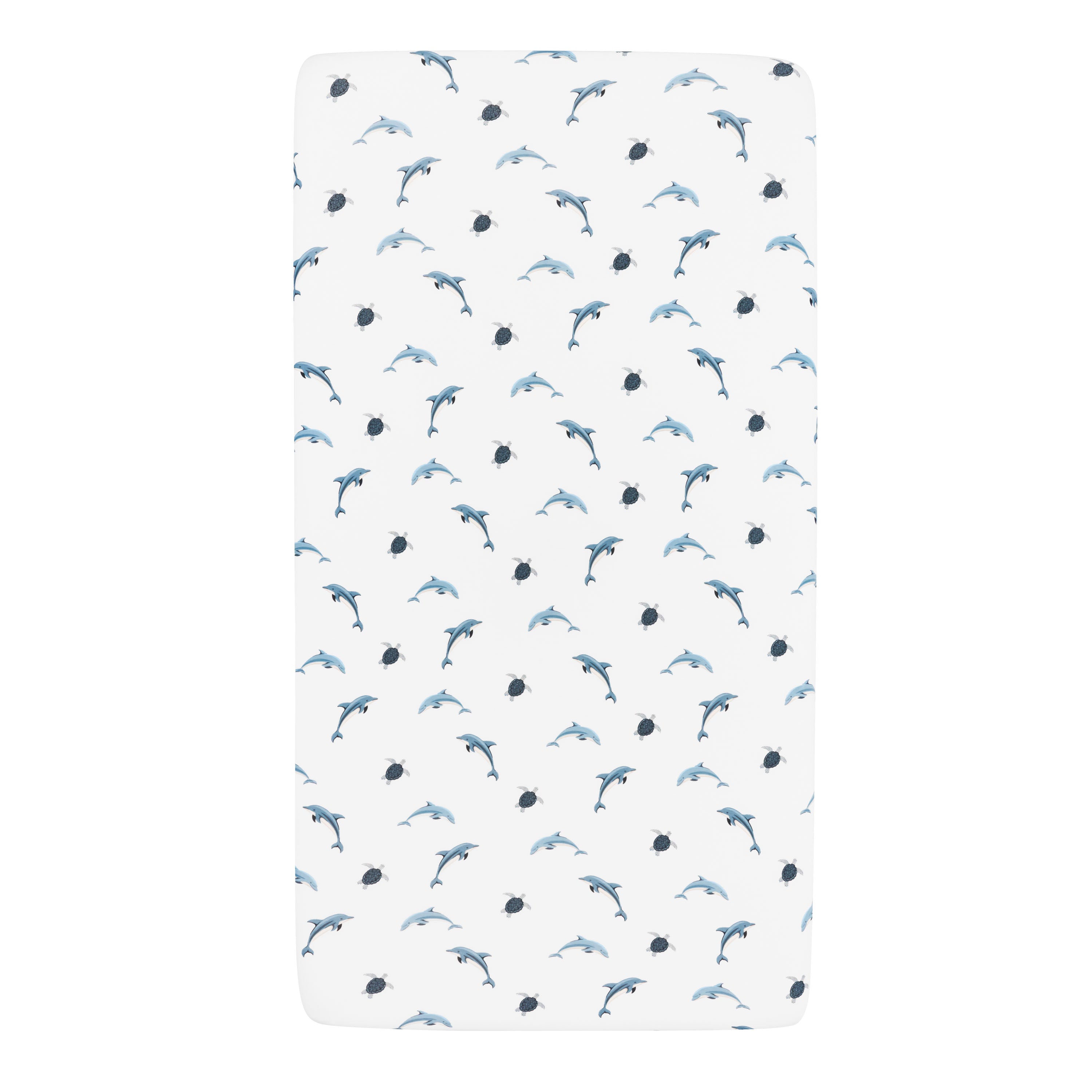 Crib Sheet in Dolphin on mattress