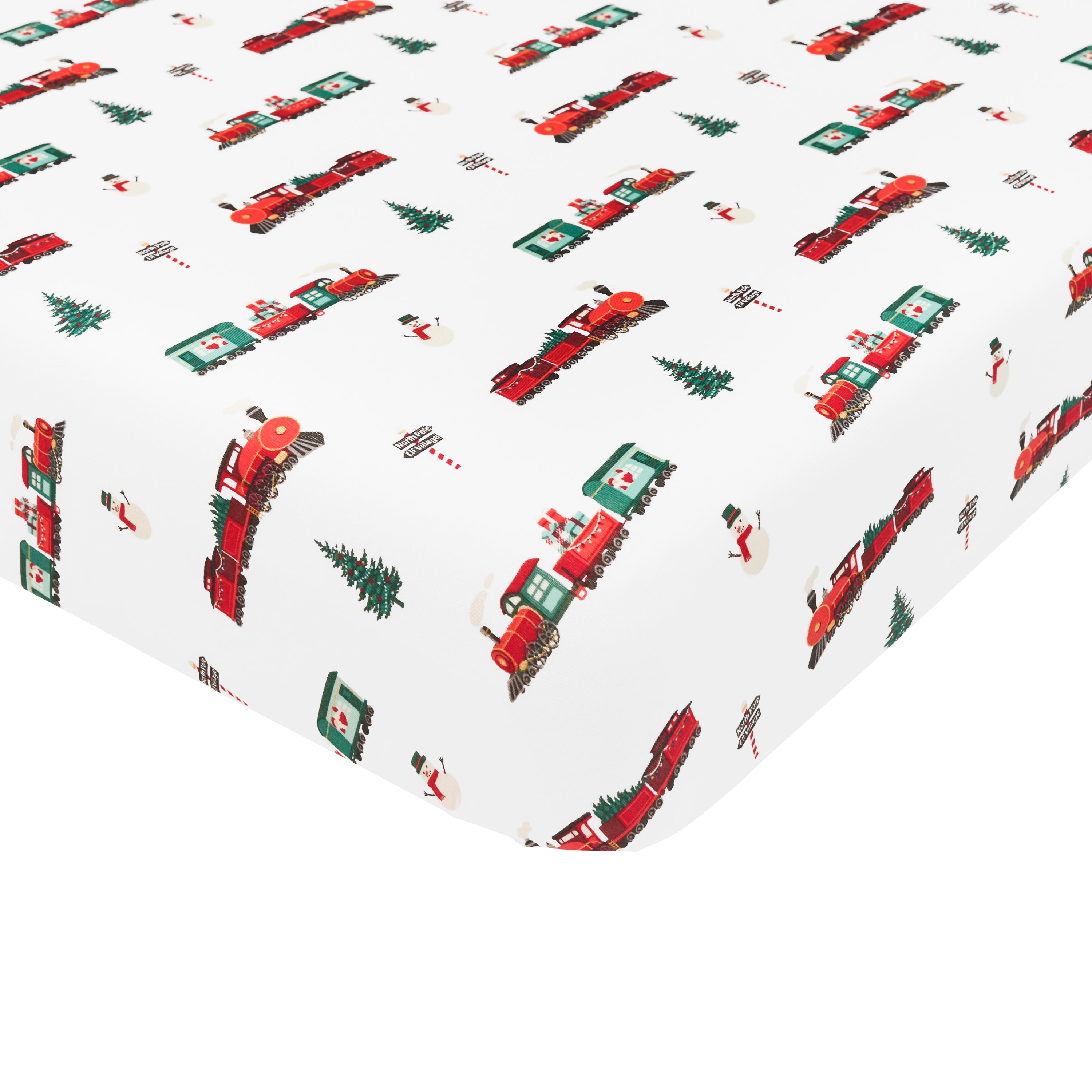 Twin Sheet in Holiday Train