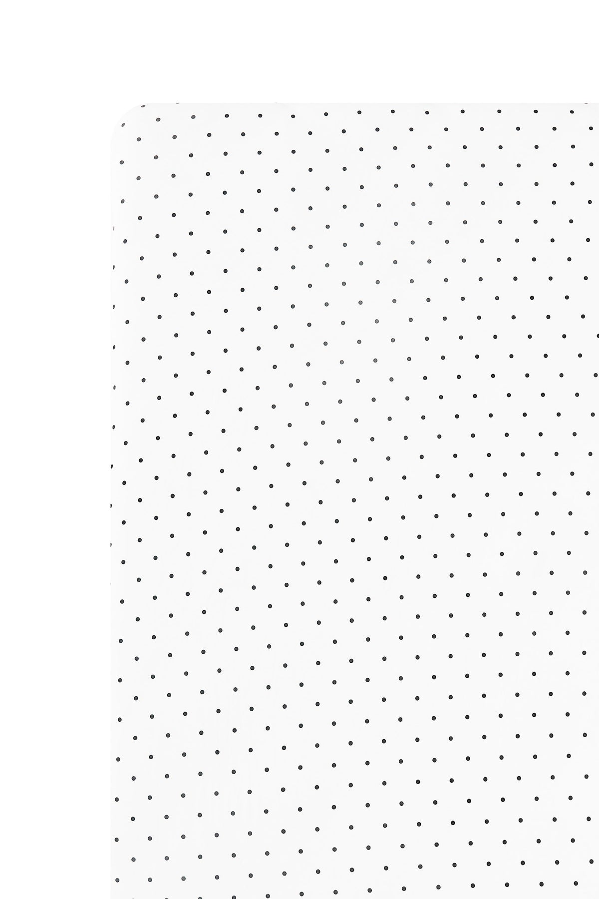 Crib Sheet in Midnight Polka Dot on white background