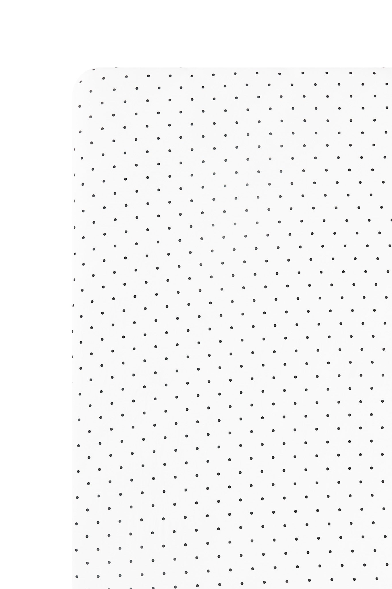 Crib Sheet in Midnight Polka Dot on white background