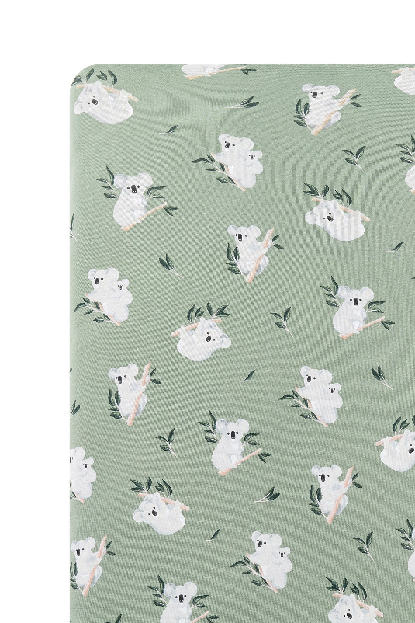 Close up of the Twin Sheet in Koala on a mattress