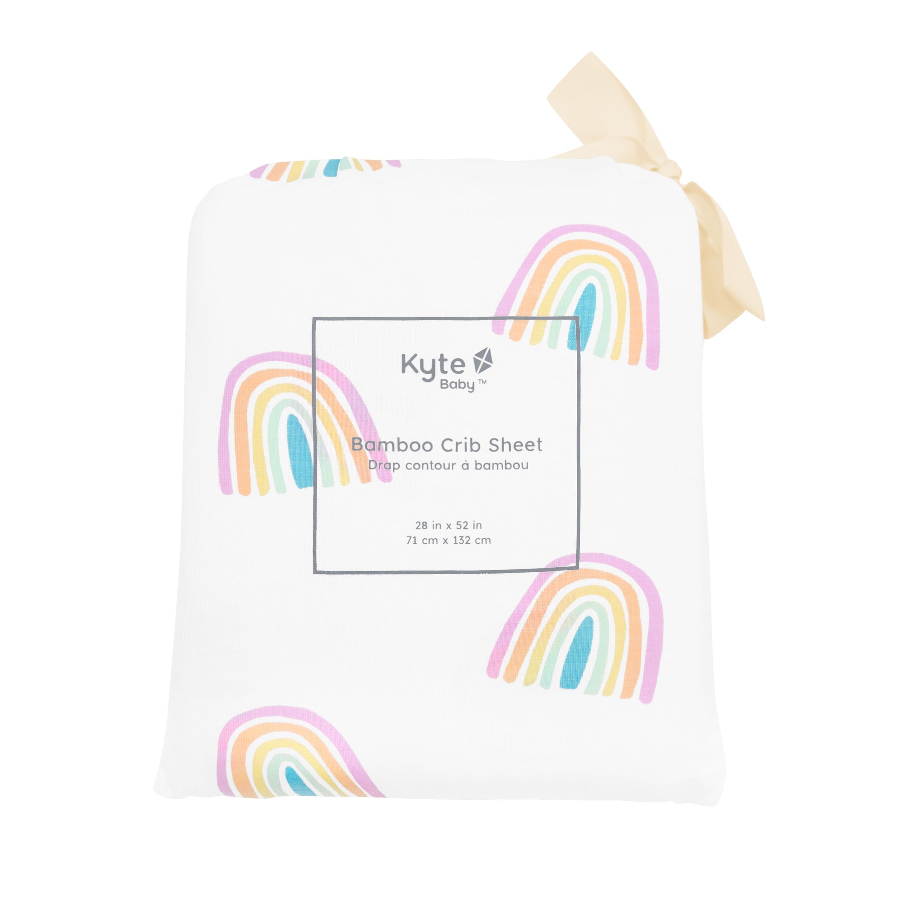 Crib Sheet in Poi Rainbow packaging