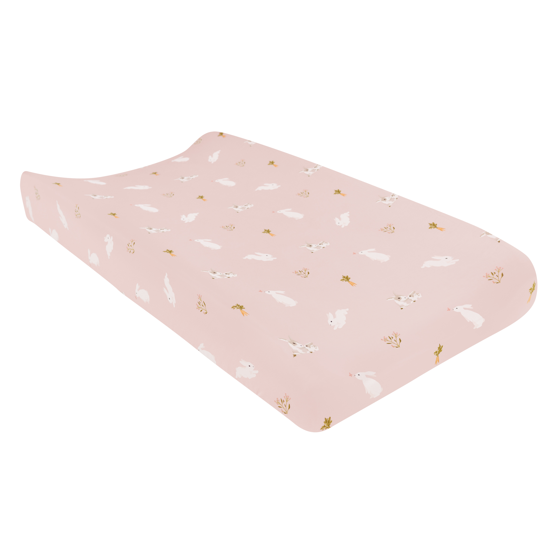 Change Pad Cover in Blush Rabbit on change pad