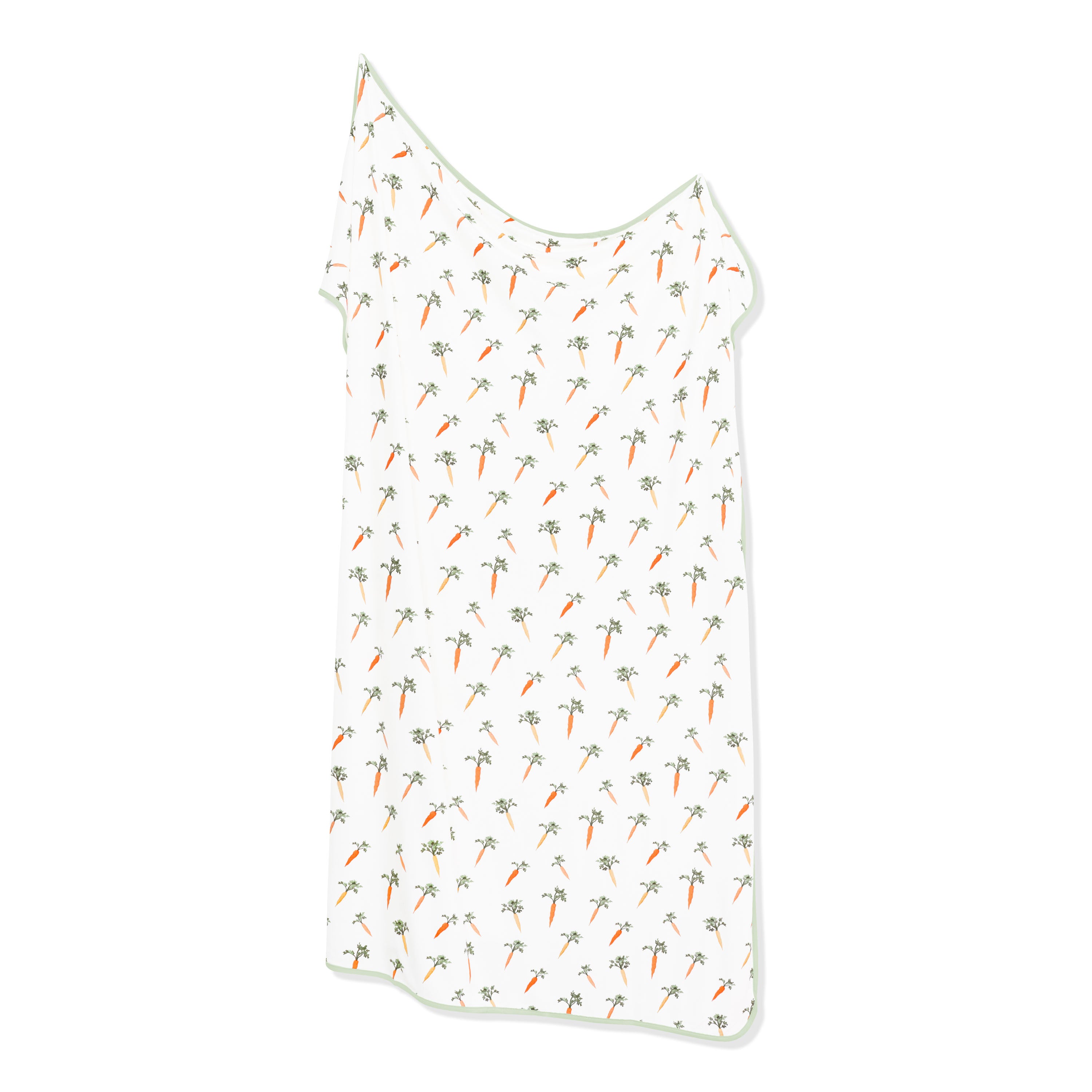 Swaddle Blanket in Carrot shown unswaddled