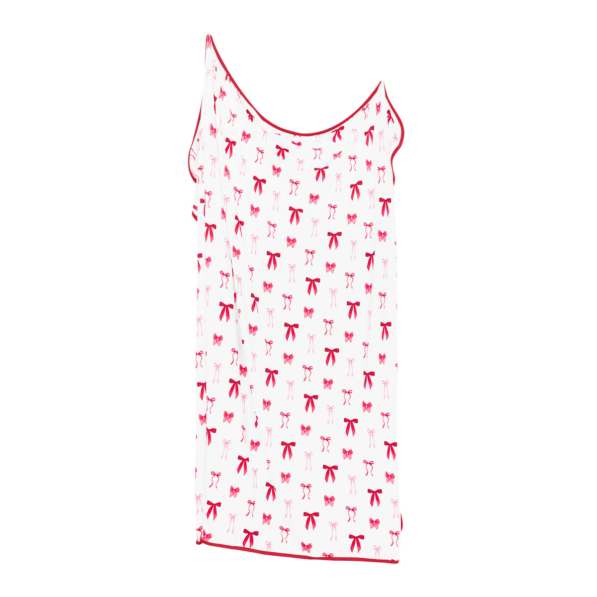 The light and stretchy Swaddle Blanket in Small Love Bow shown unswaddled