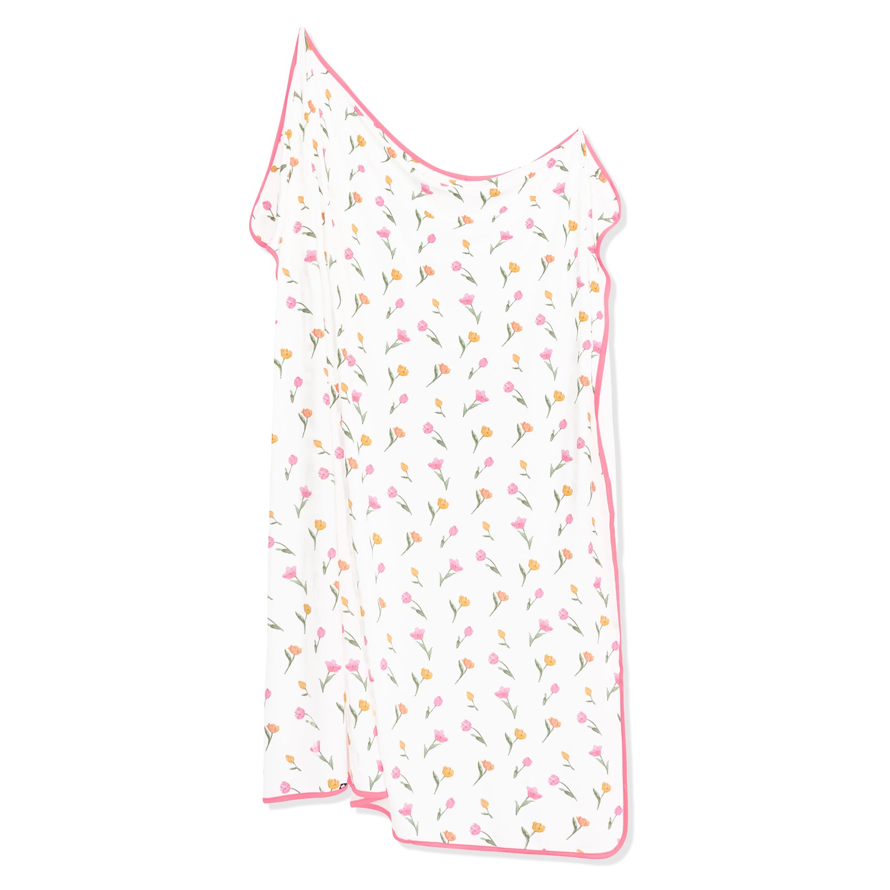 Swaddle Blanket in Tulip shown unswaddled