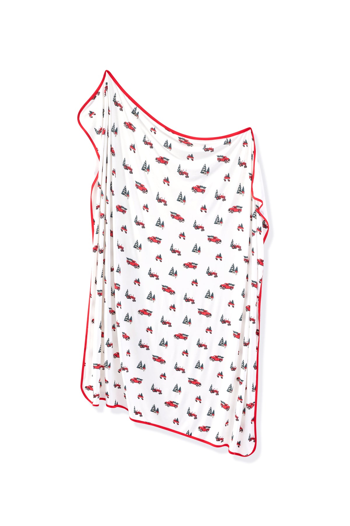 Swaddle Blanket in Holiday Tree Farm