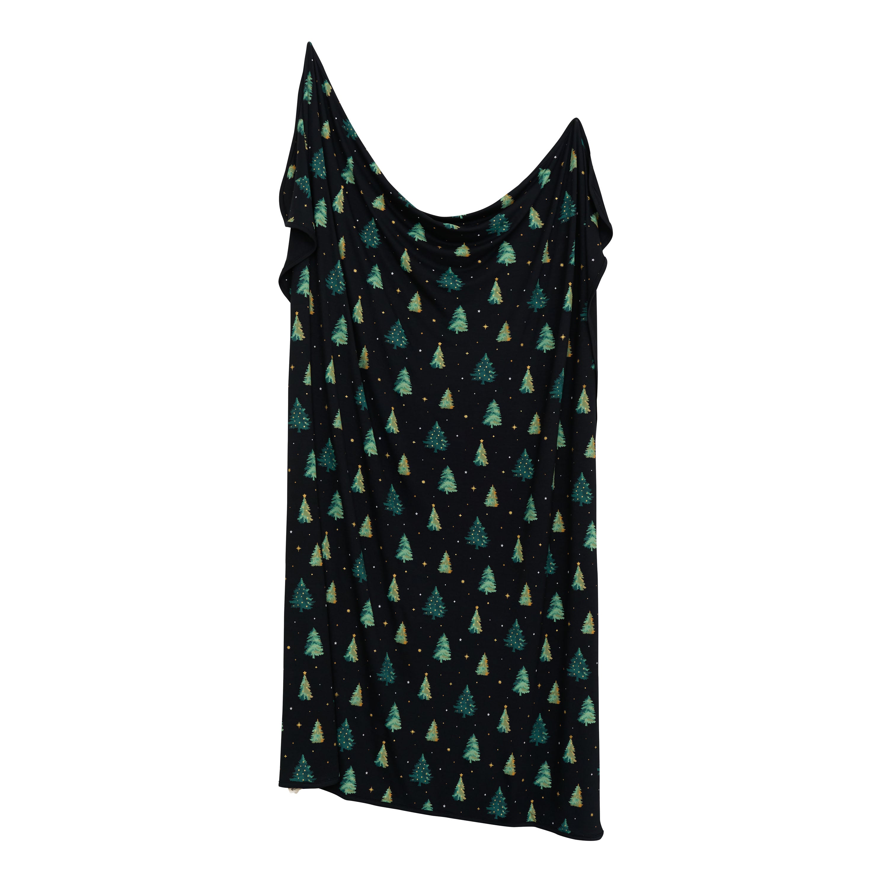 Swaddle Blanket in Twinkle Tree shown unswaddled