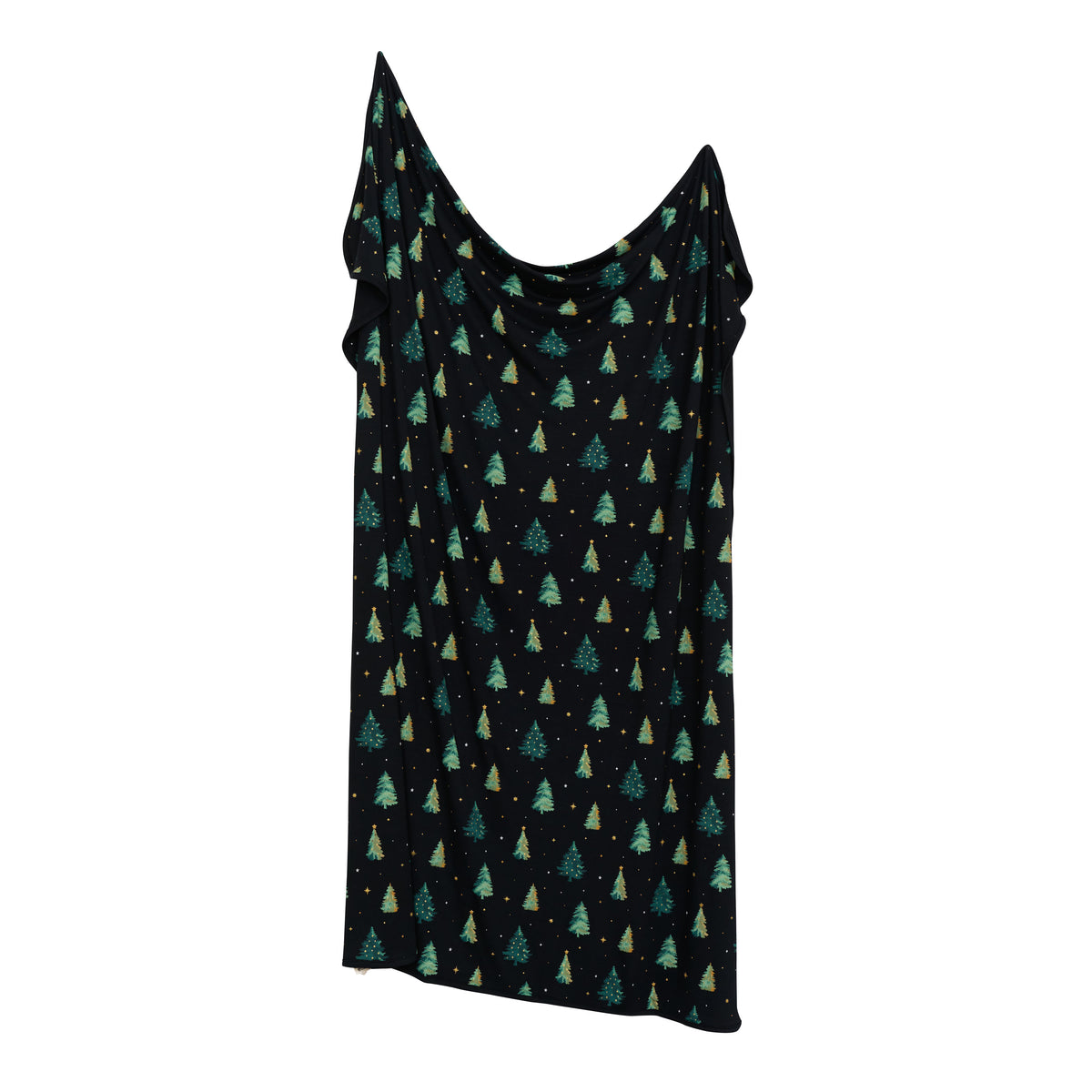 Swaddle Blanket in Twinkle Tree shown unswaddled