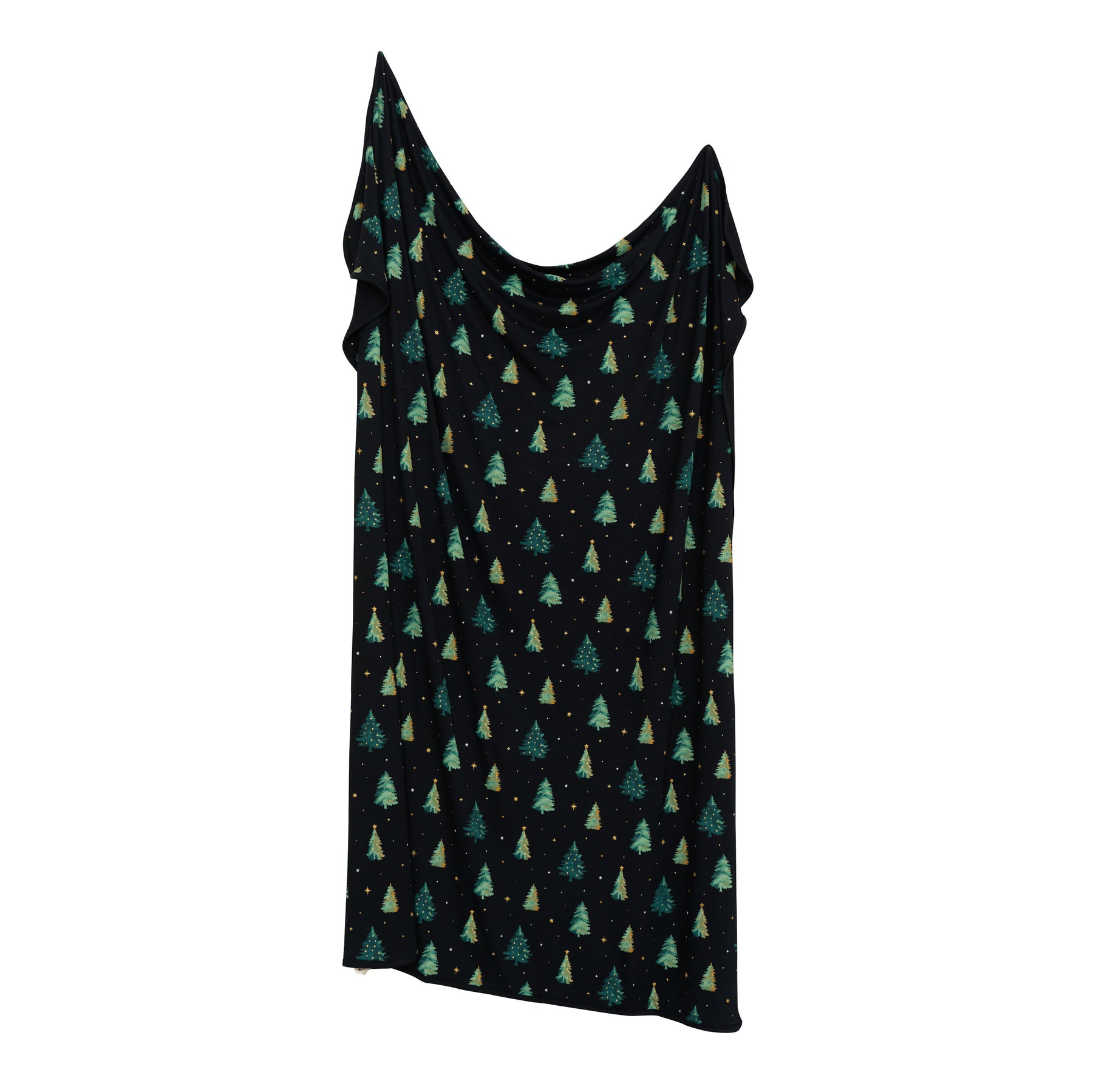 Swaddle Blanket in Twinkle Tree shown unswaddled