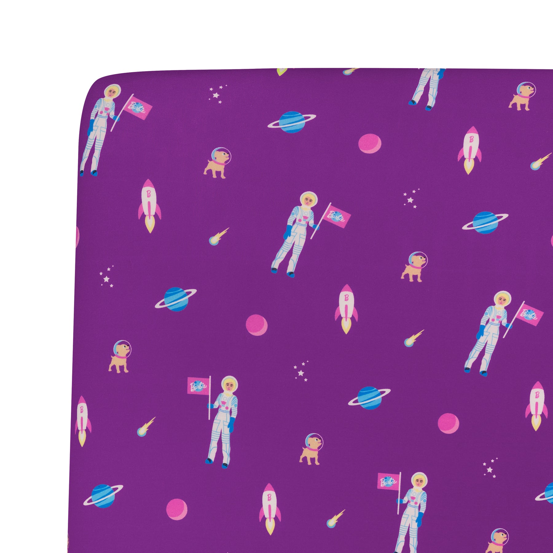 Twin Sheet in Barbie™ Astronaut close up