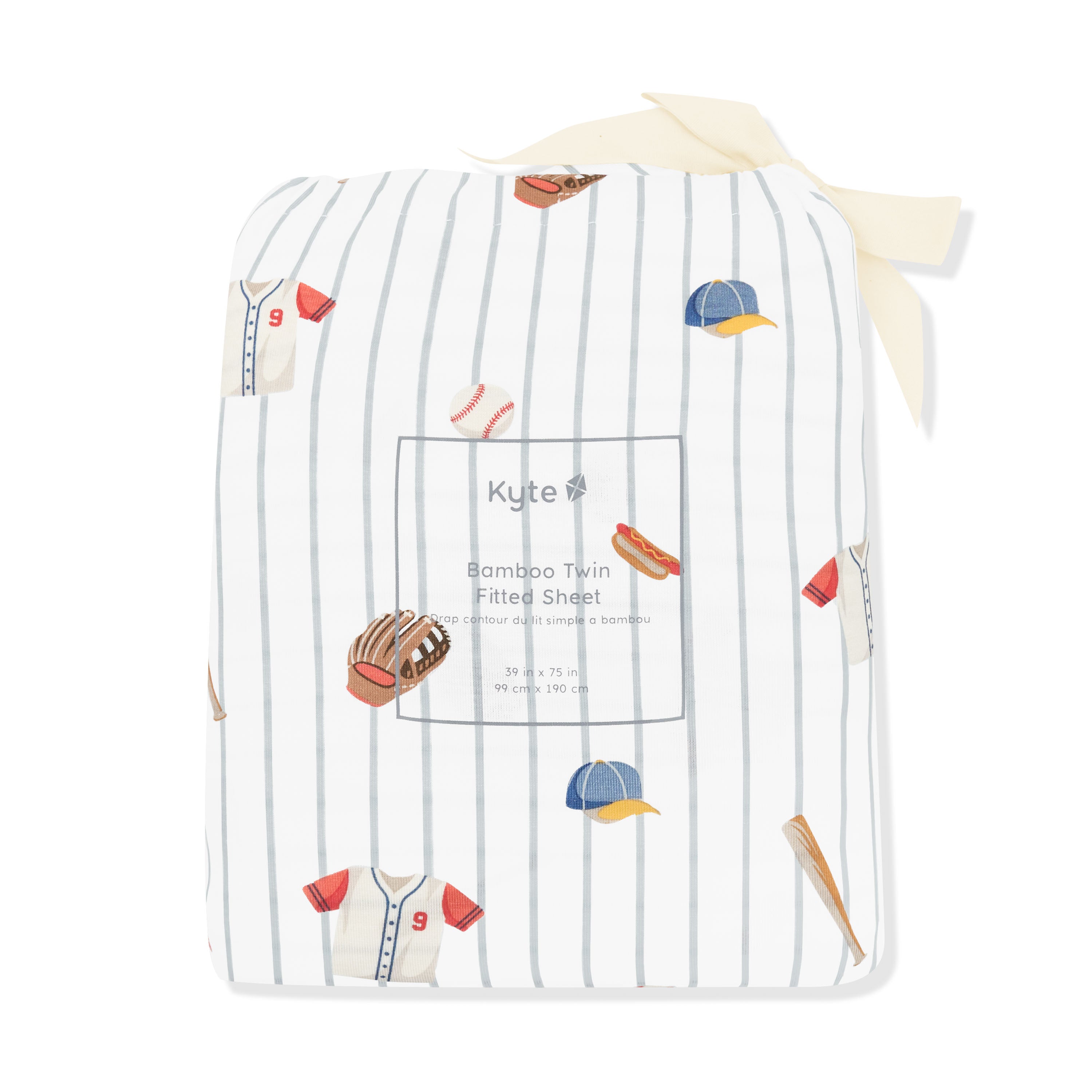 Twin Sheet in Home Run shown in its packaging