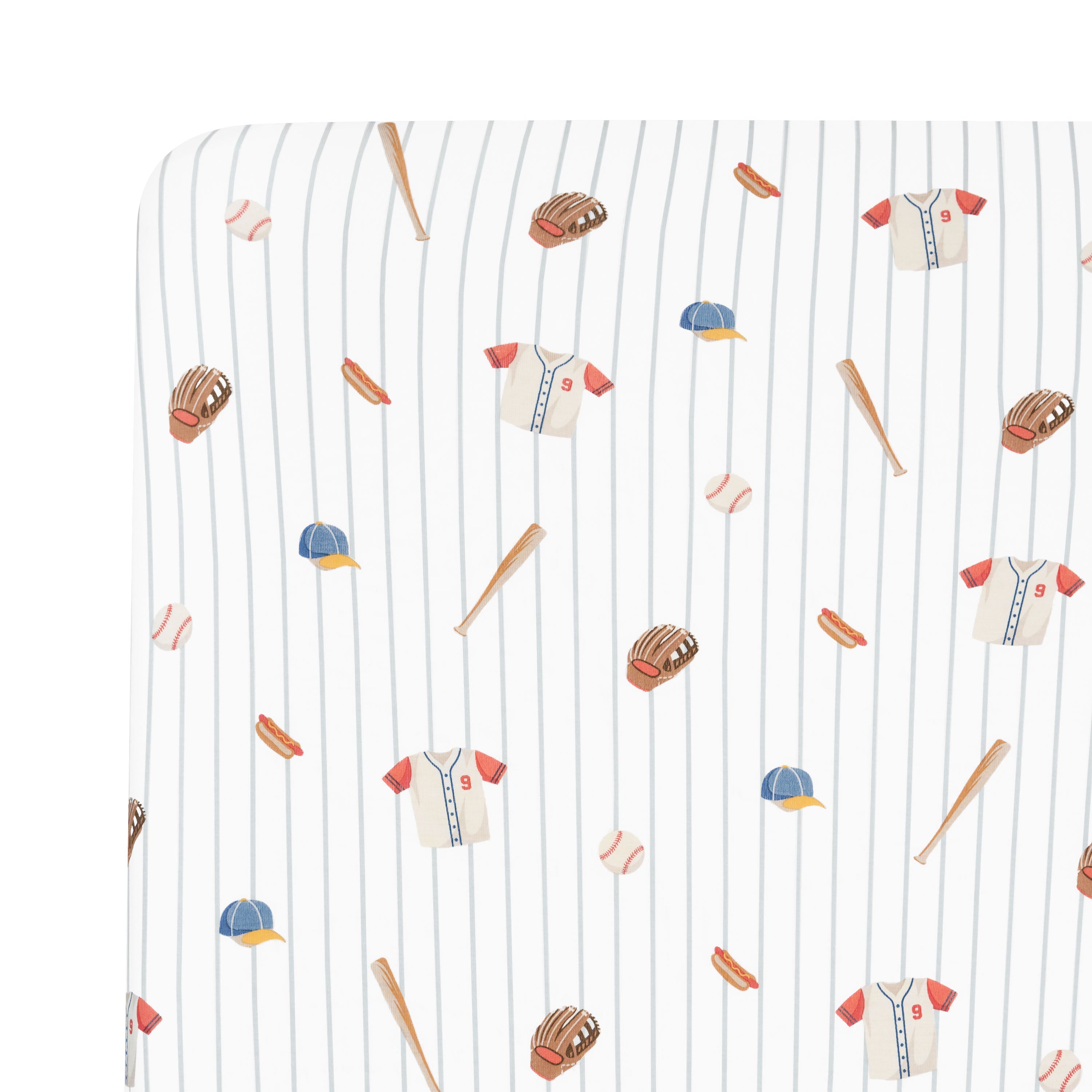 Close up of the Twin Sheet in Home Run on a mattress