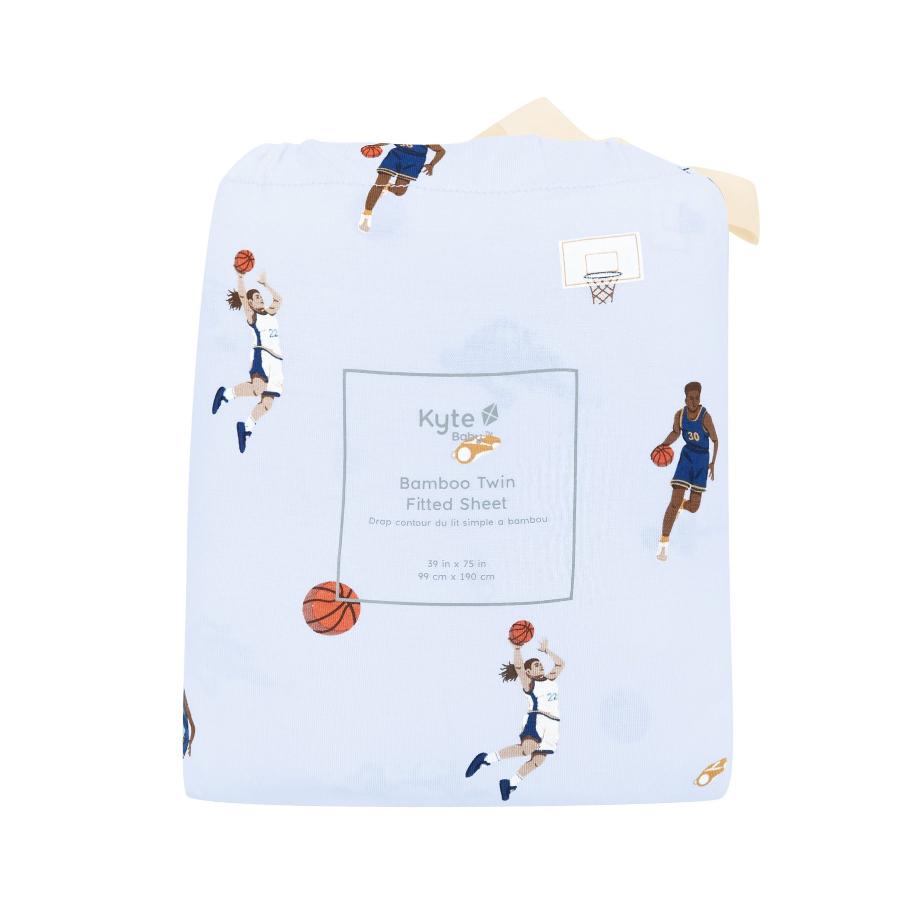 Twin Sheet in Basketball shown in its packaging