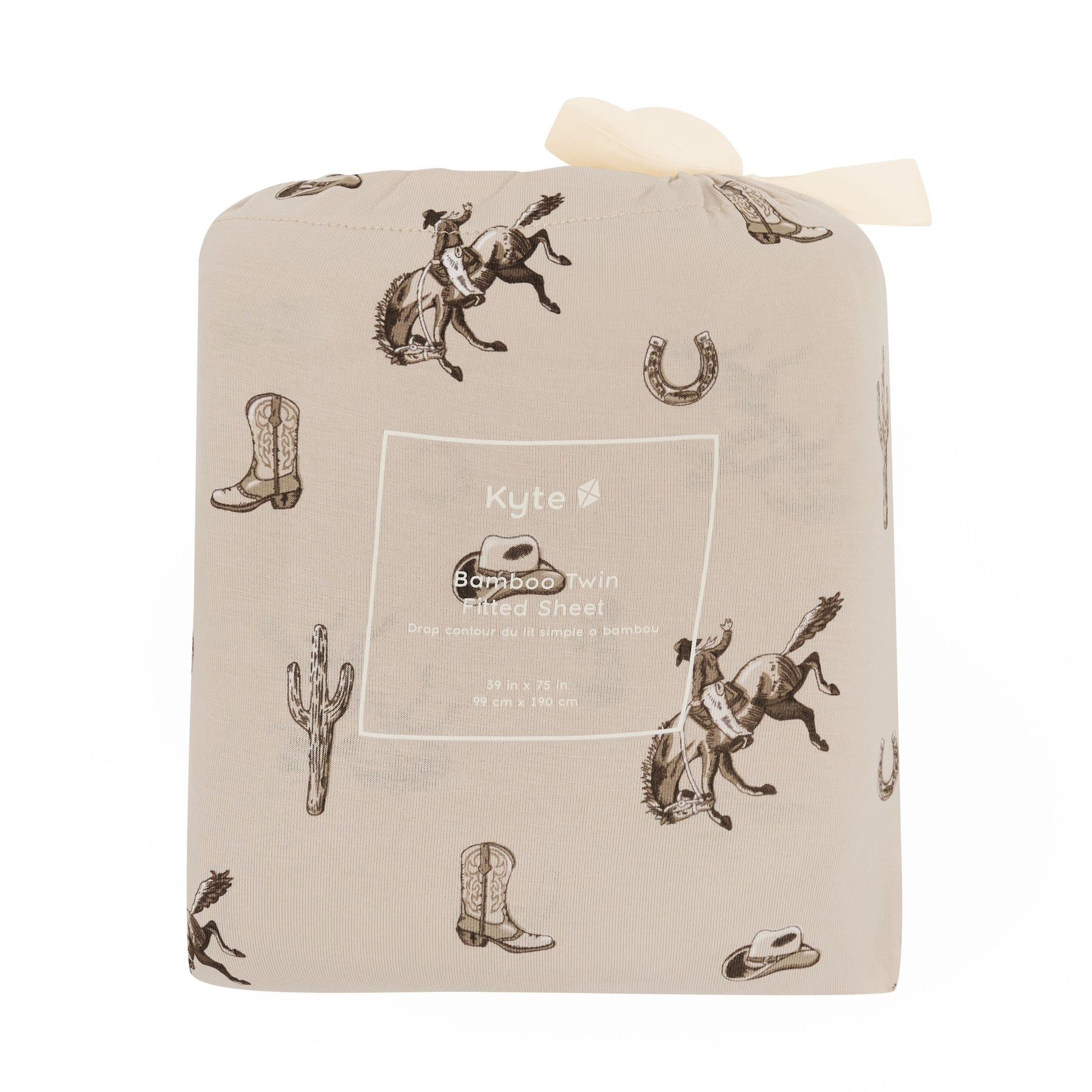 Twin Sheet in Classic Cowboy shown in its packaging