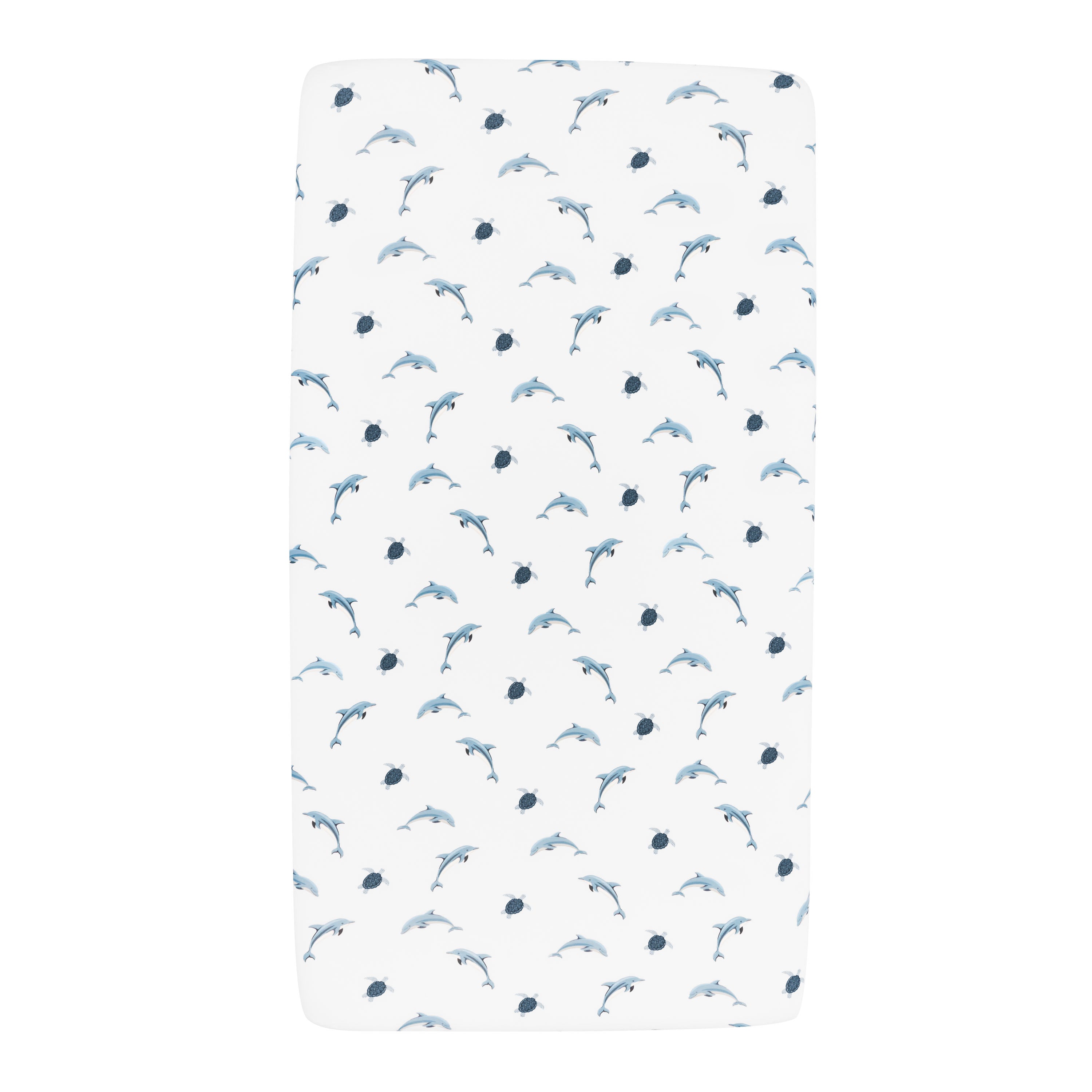 Twin Sheet in Dolphin on mattress