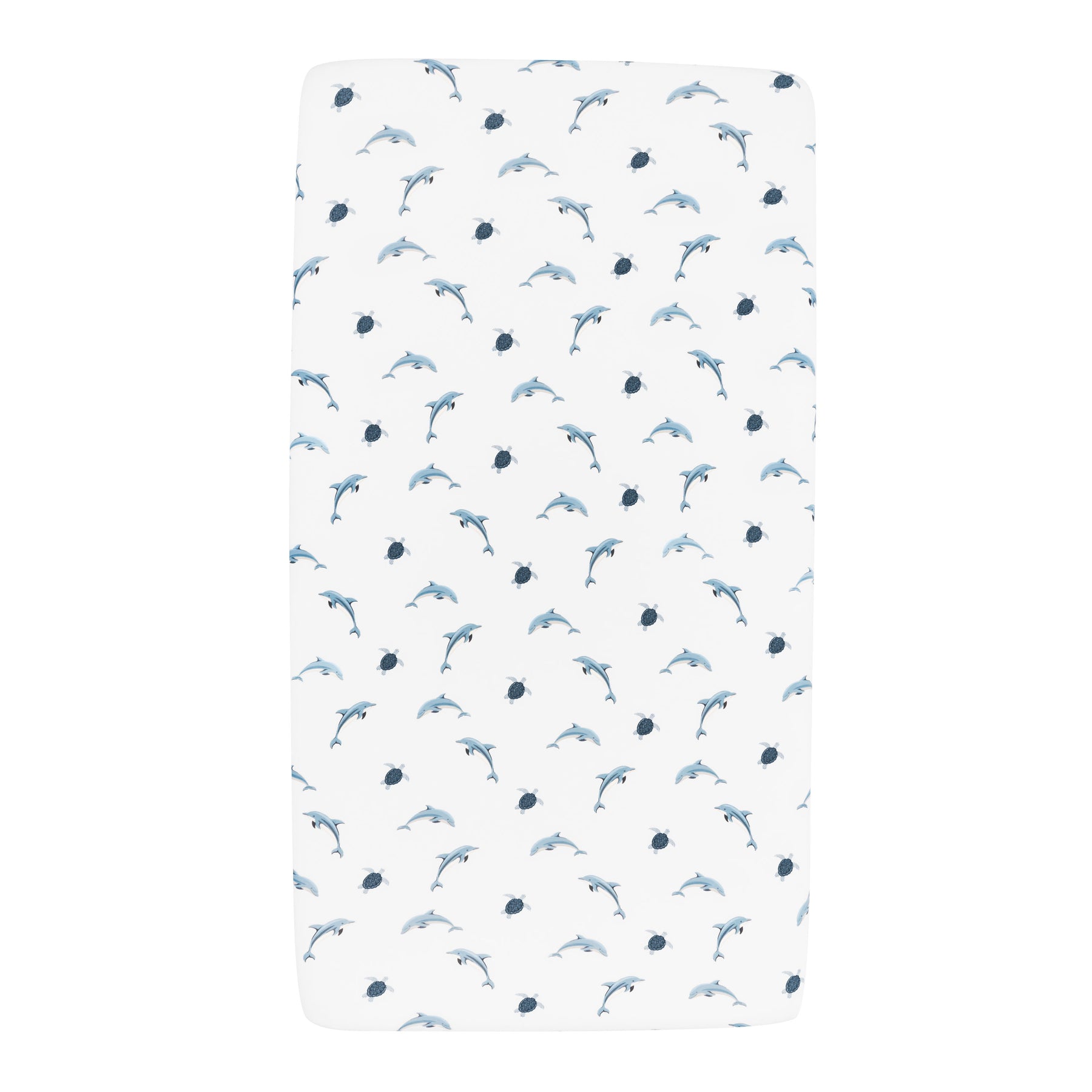 Twin Sheet in Dolphin on mattress