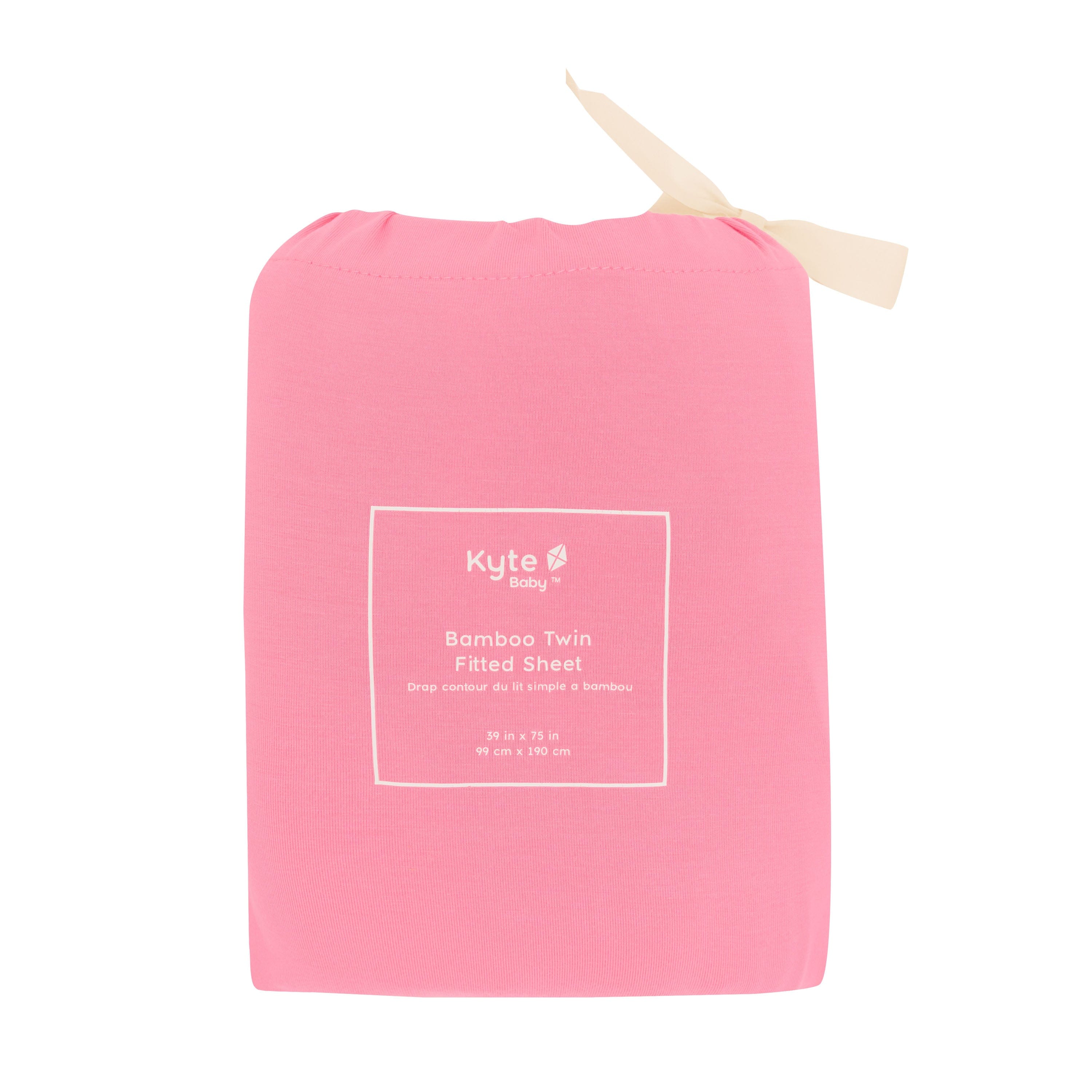 Kyte Baby Twin Sheet in Guava packaging