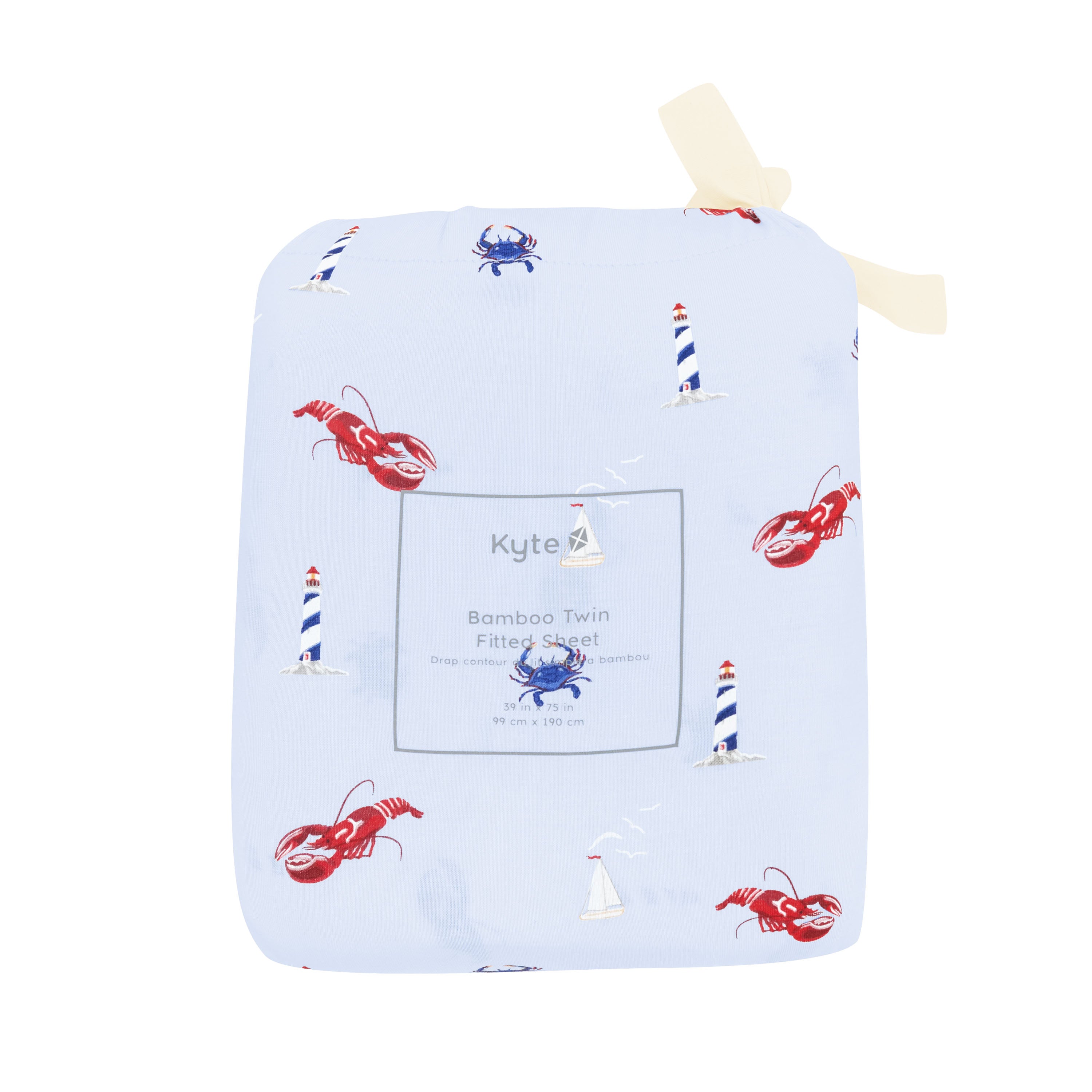 Twin Sheet in Harbor shown in its packaging