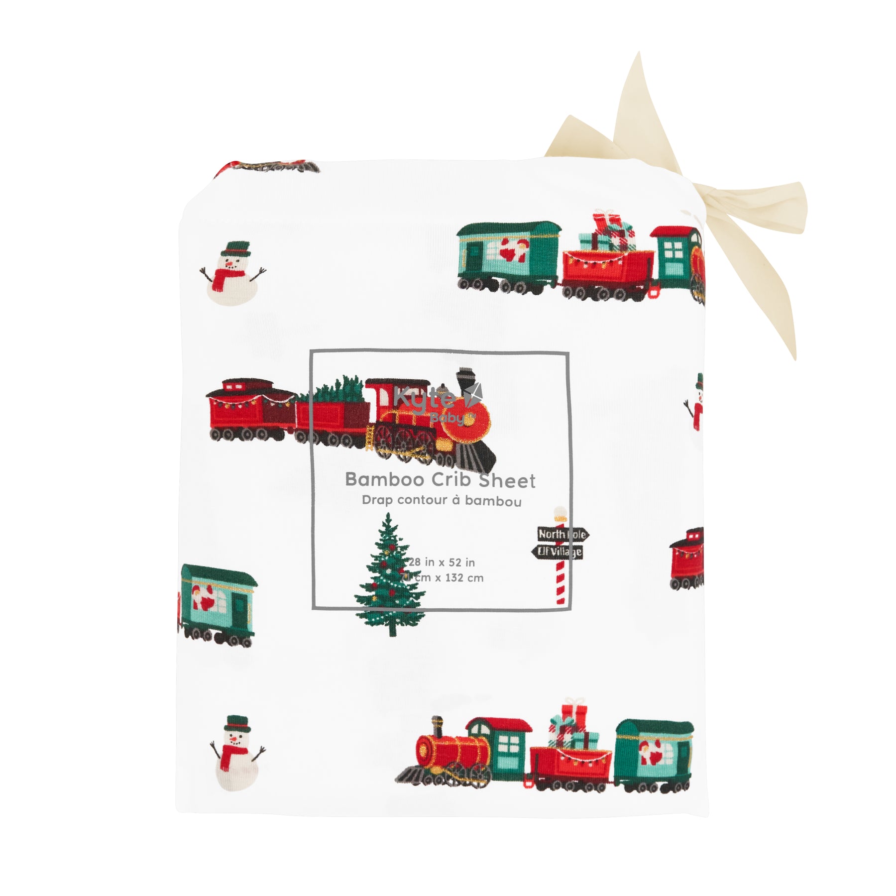 Crib Sheet in Holiday Train