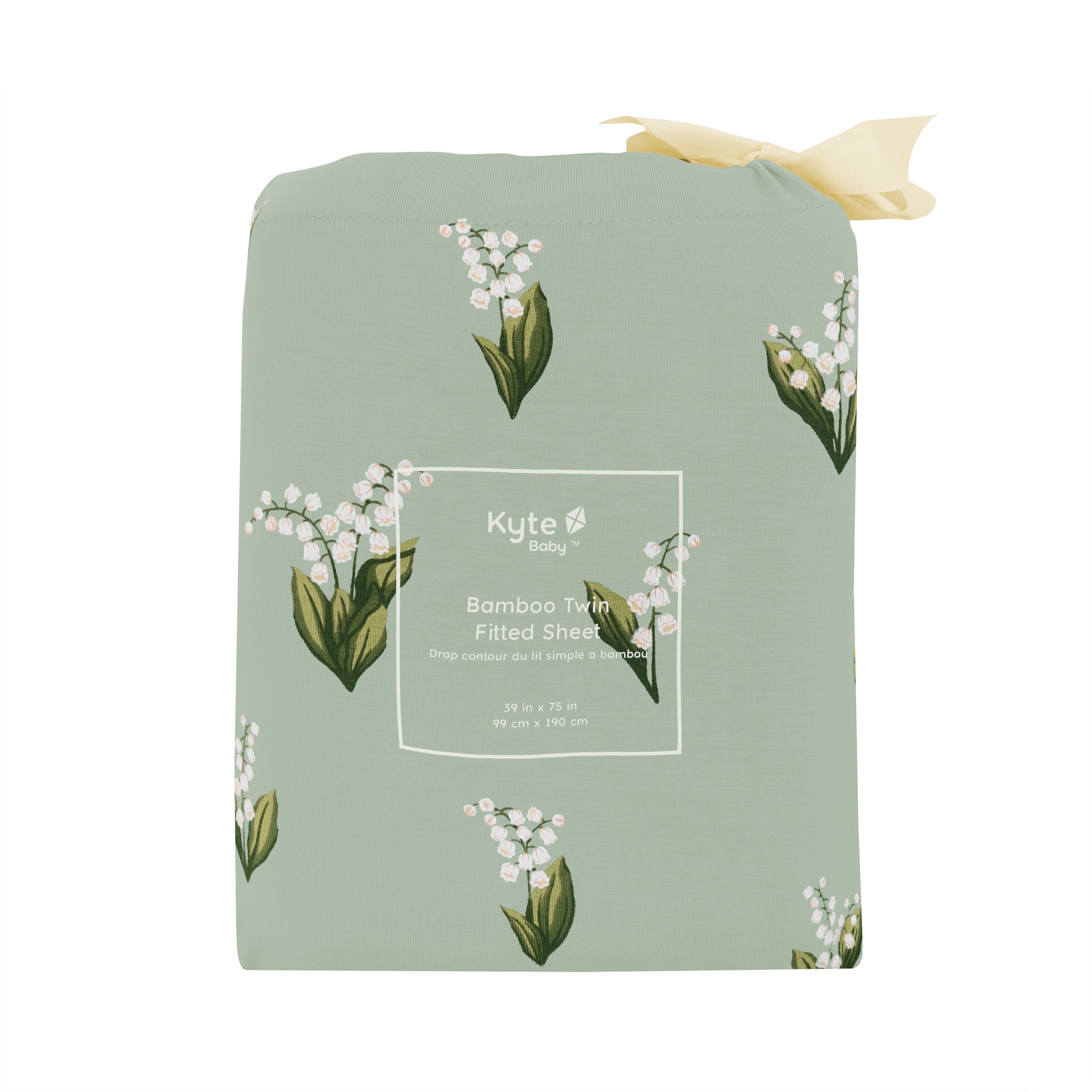 Twin Sheet in Thyme Lily