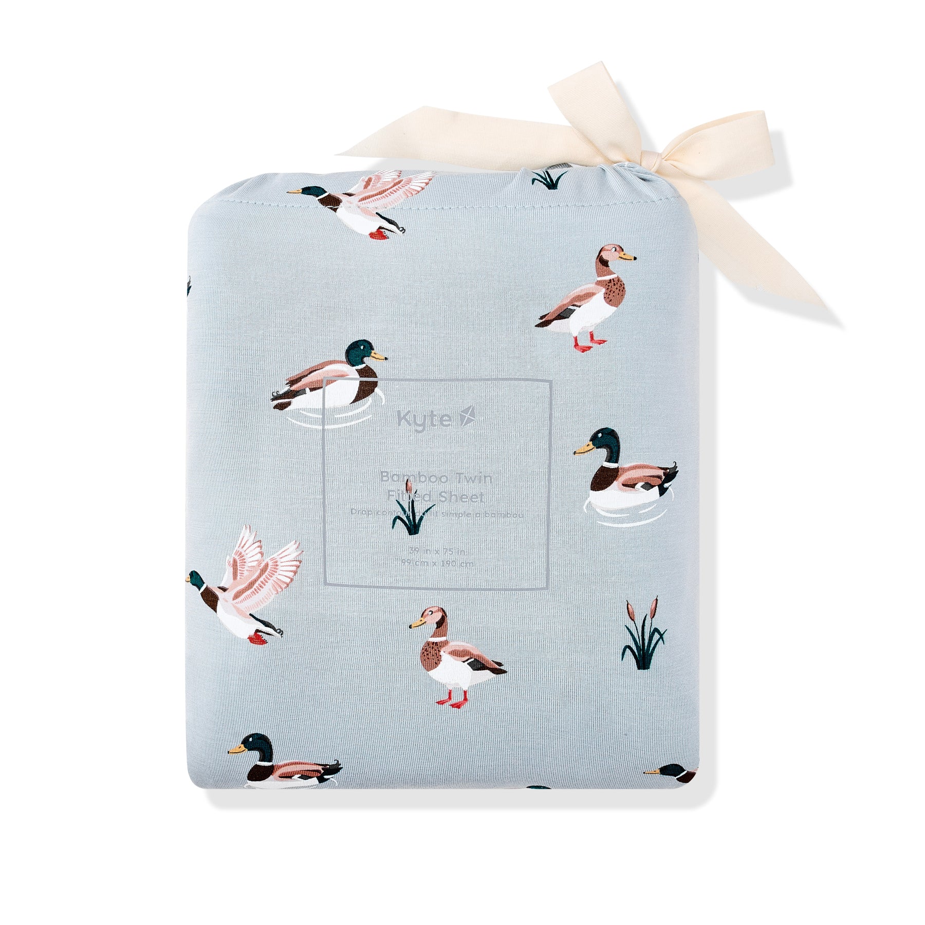 Twin Sheet in Mallard Duck shown in its packaging