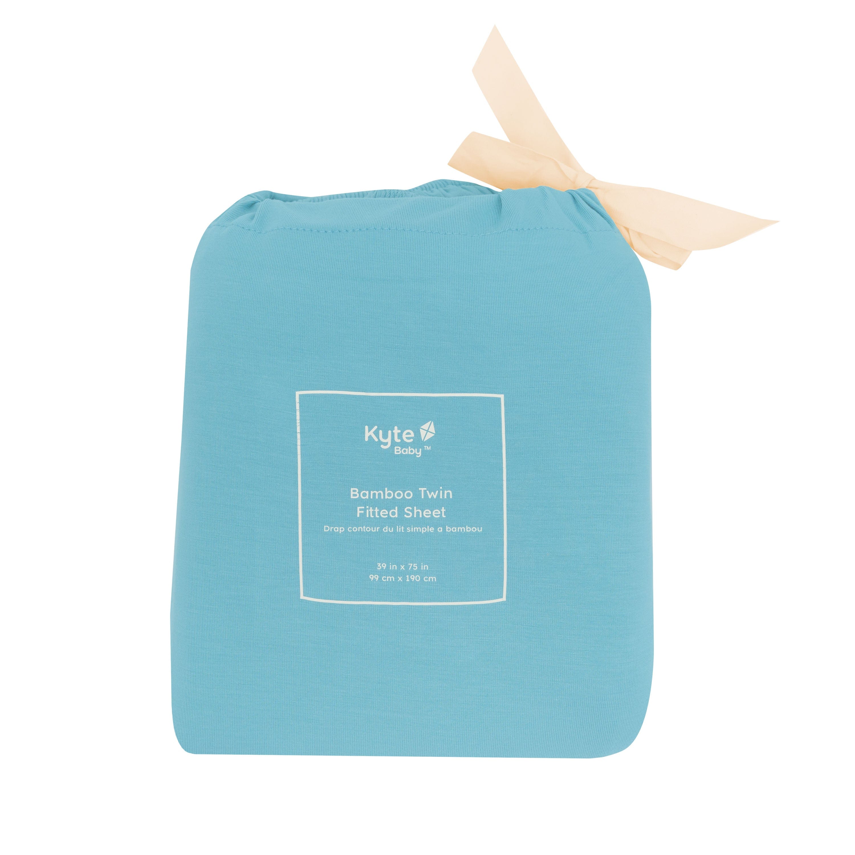 Kyte Baby Twin Sheet in Makai packaging