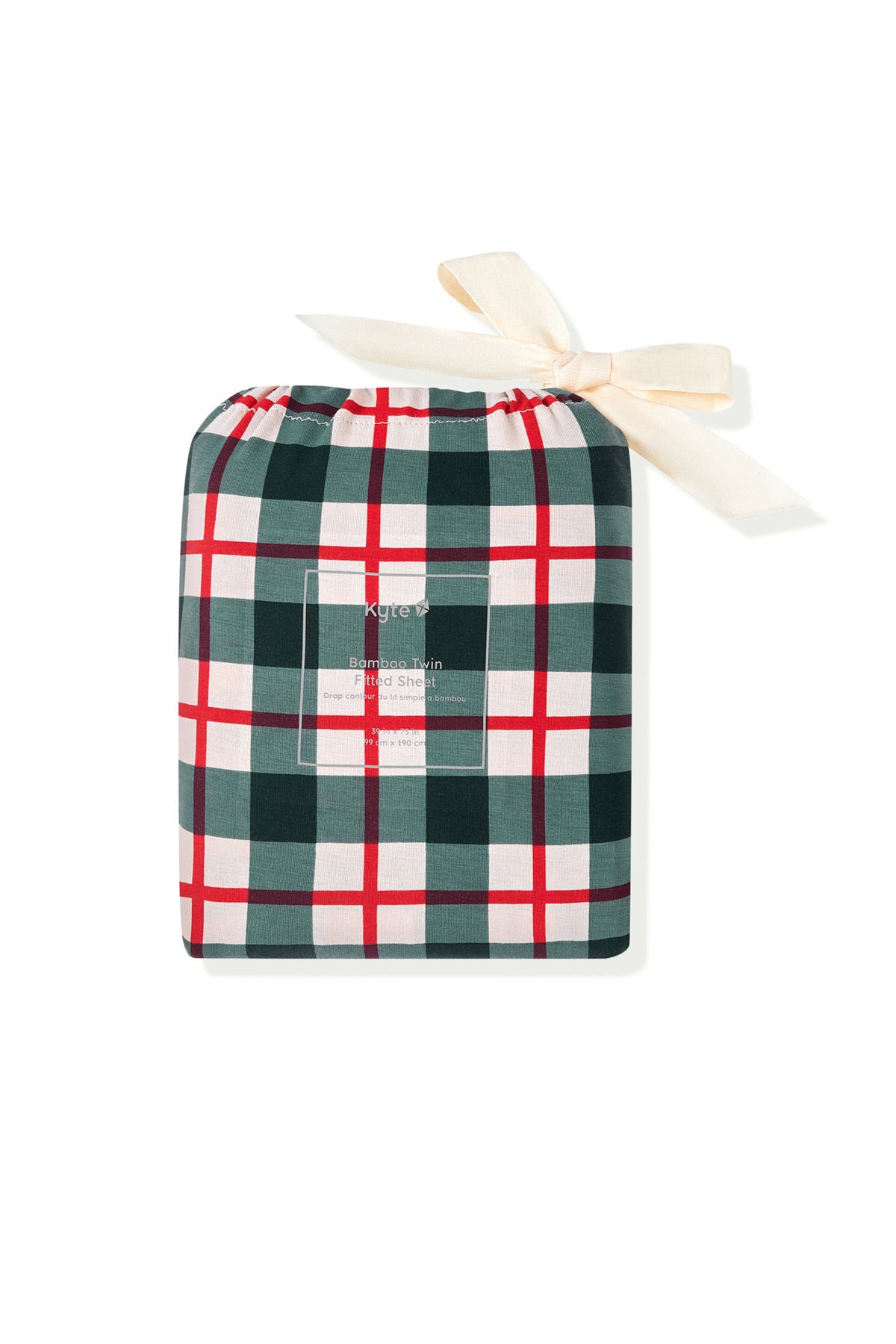 Twin Sheet in Holiday Plaid