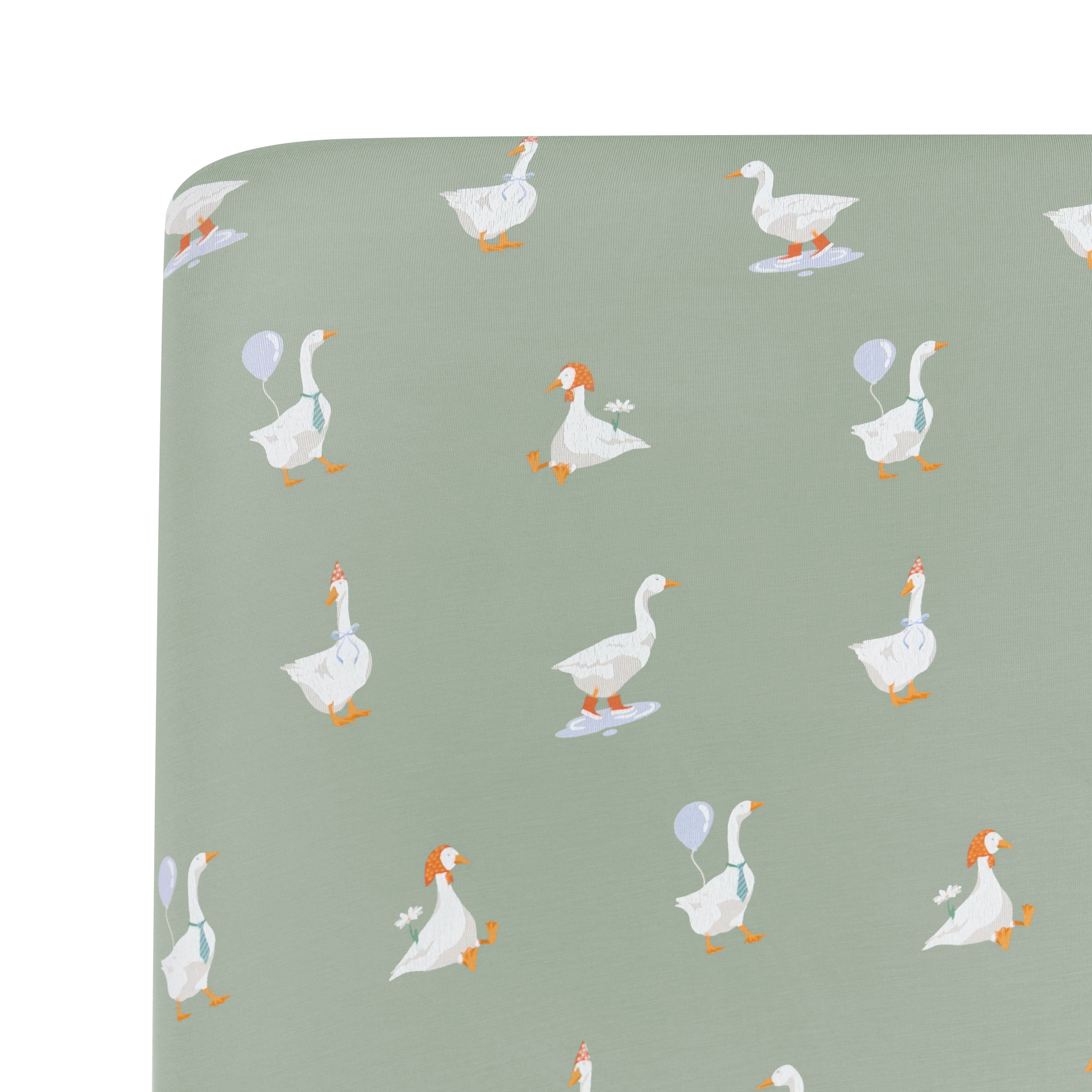 Close up of the corner of the Twin Sheet in Silly Goose