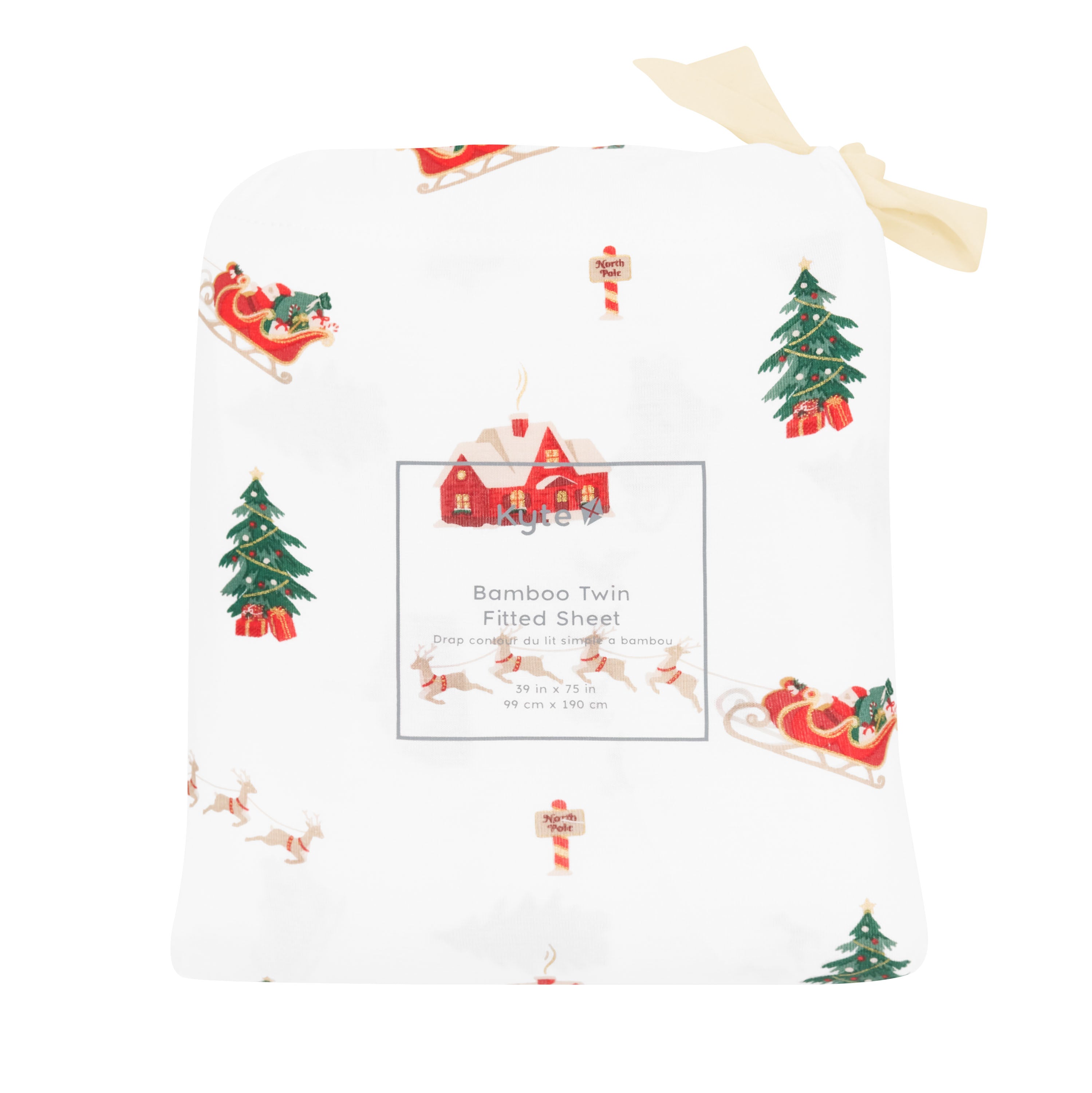 Twin Sheet in Santa Sleigh shown in its packaging