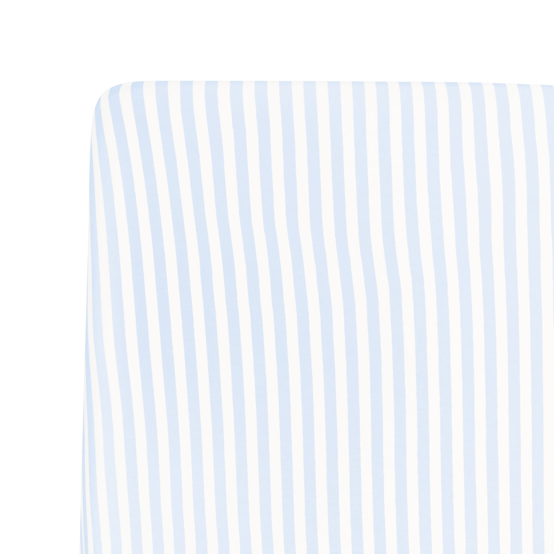 Close up of the Twin Sheet in Small Mist Stripe 