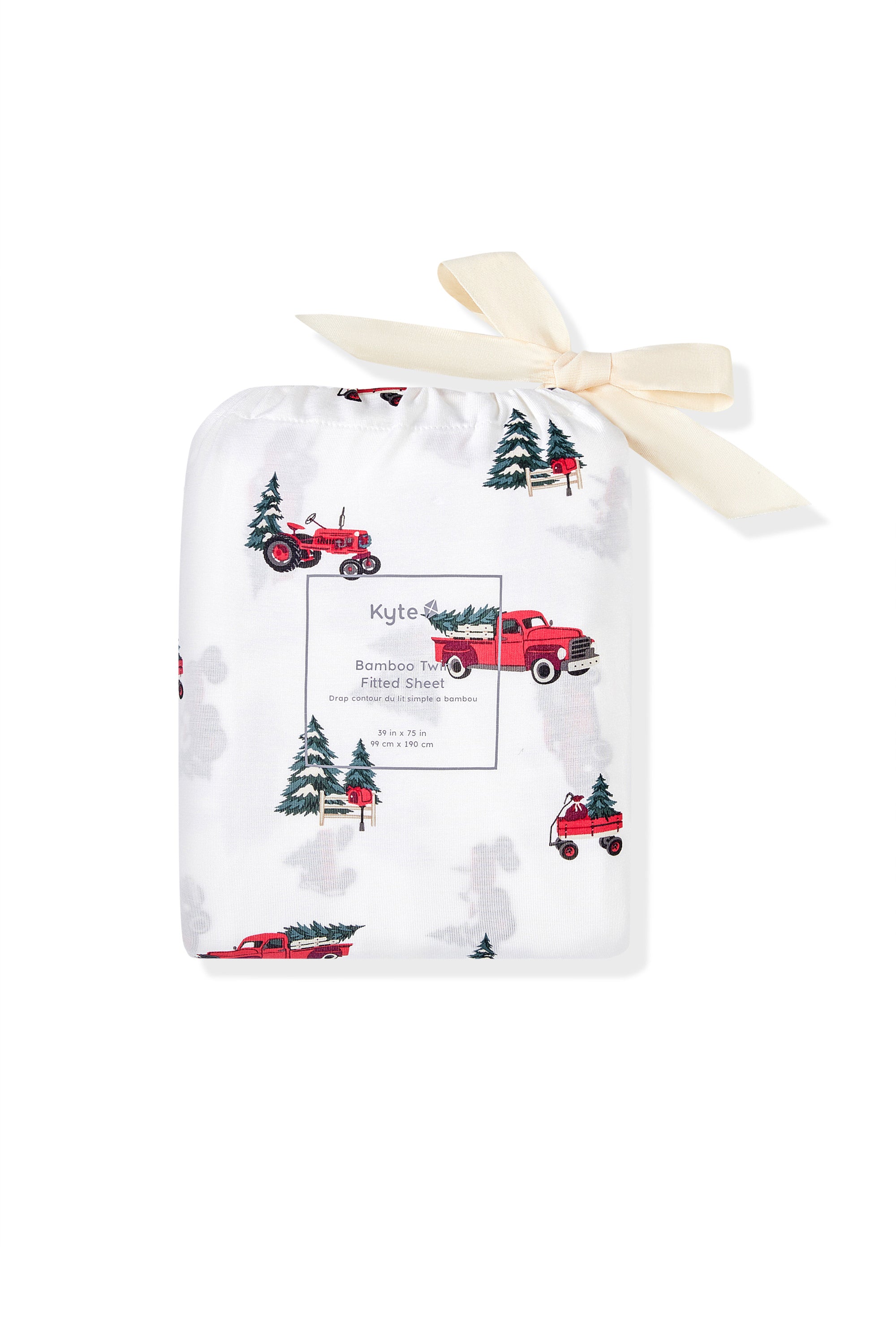 Twin Sheet in Holiday Tree Farm