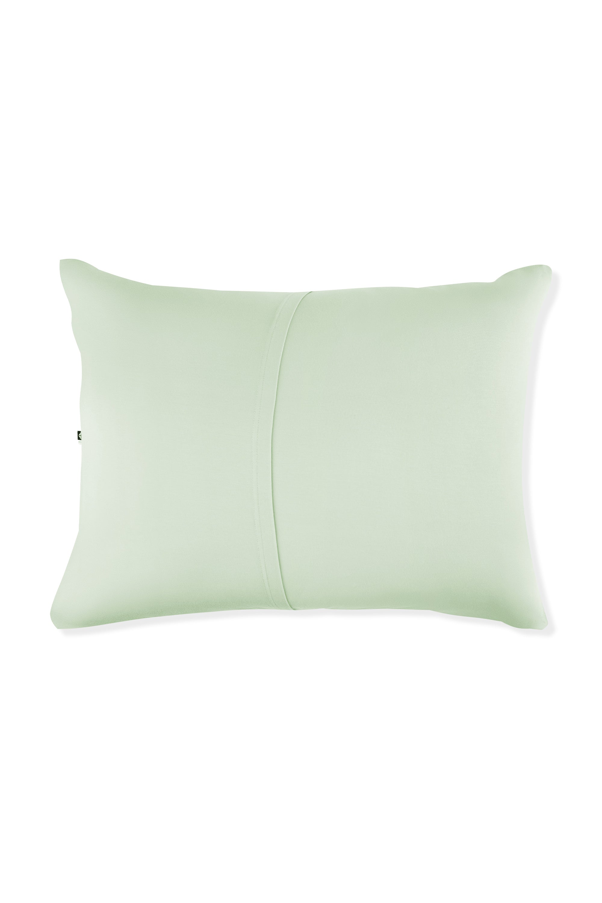 Back of the Standard Pillowcase in Basil showing the envelope closure