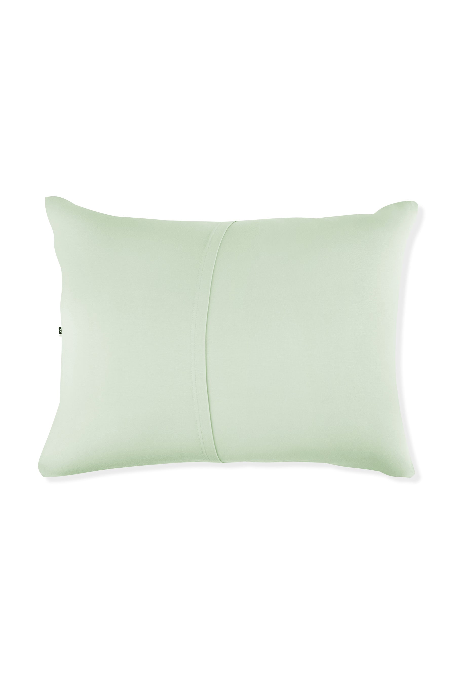 Back of the Standard Pillowcase in Basil showing the envelope closure