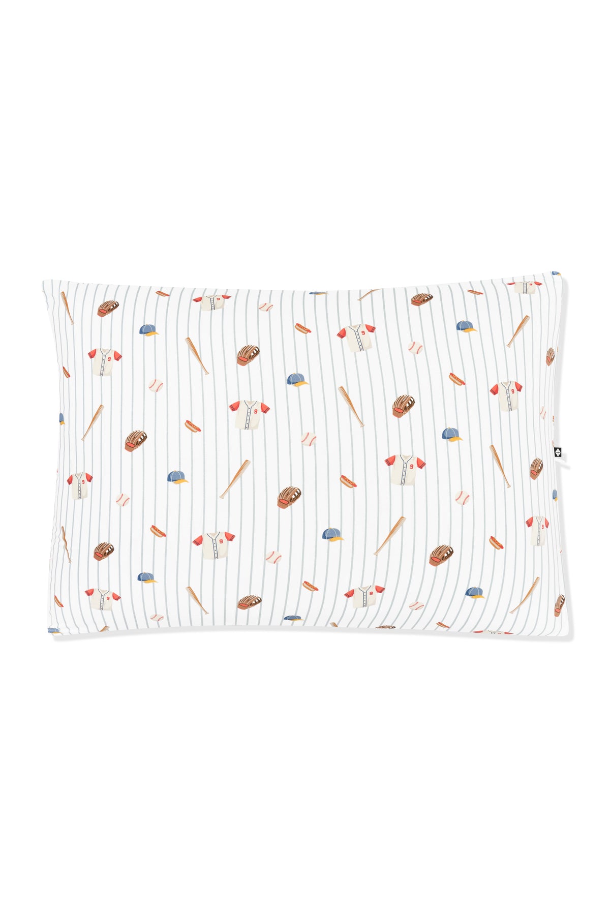 Front of the Standard Pillowcase in Home Run on a white surface