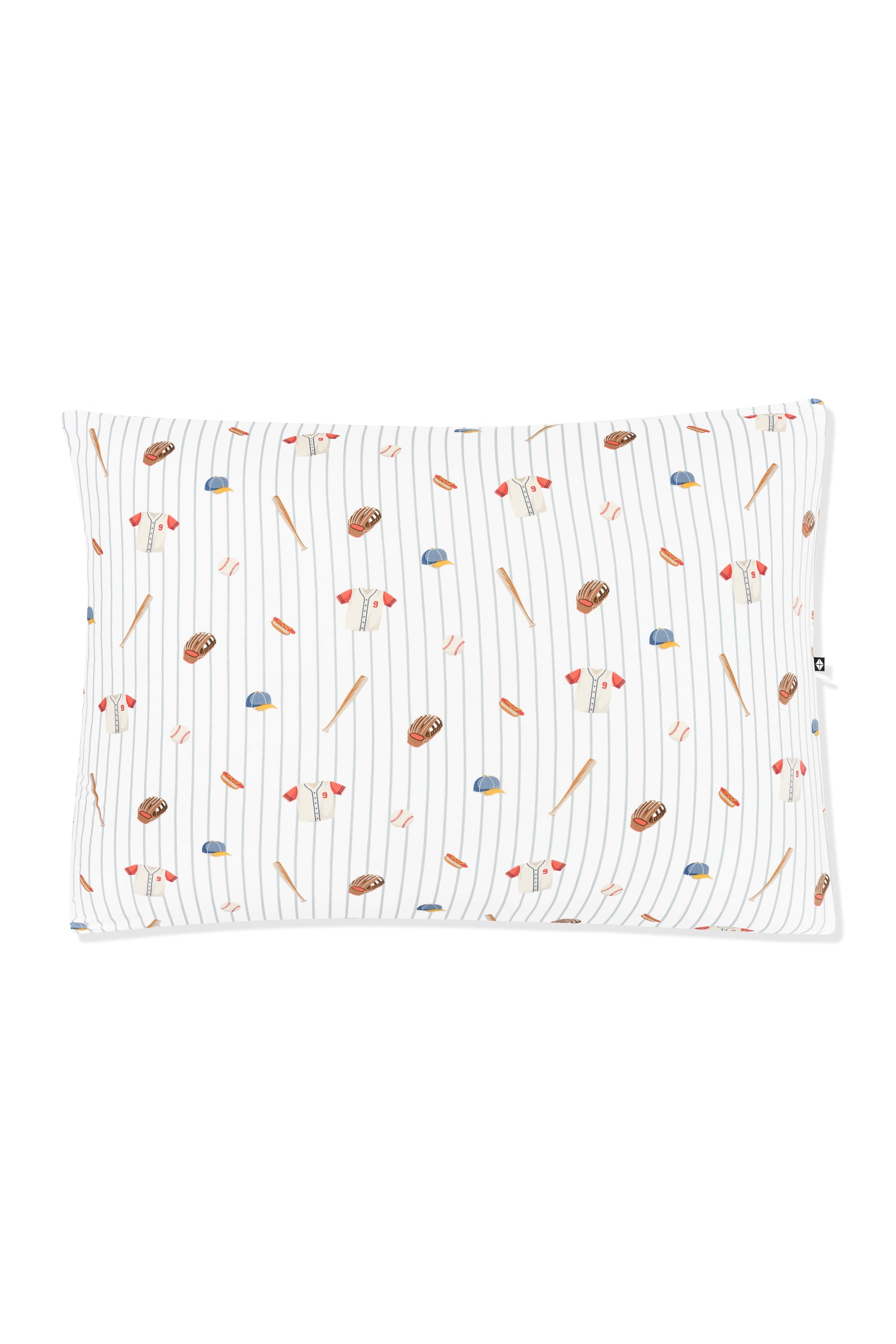 Front of the Standard Pillowcase in Home Run on a white surface