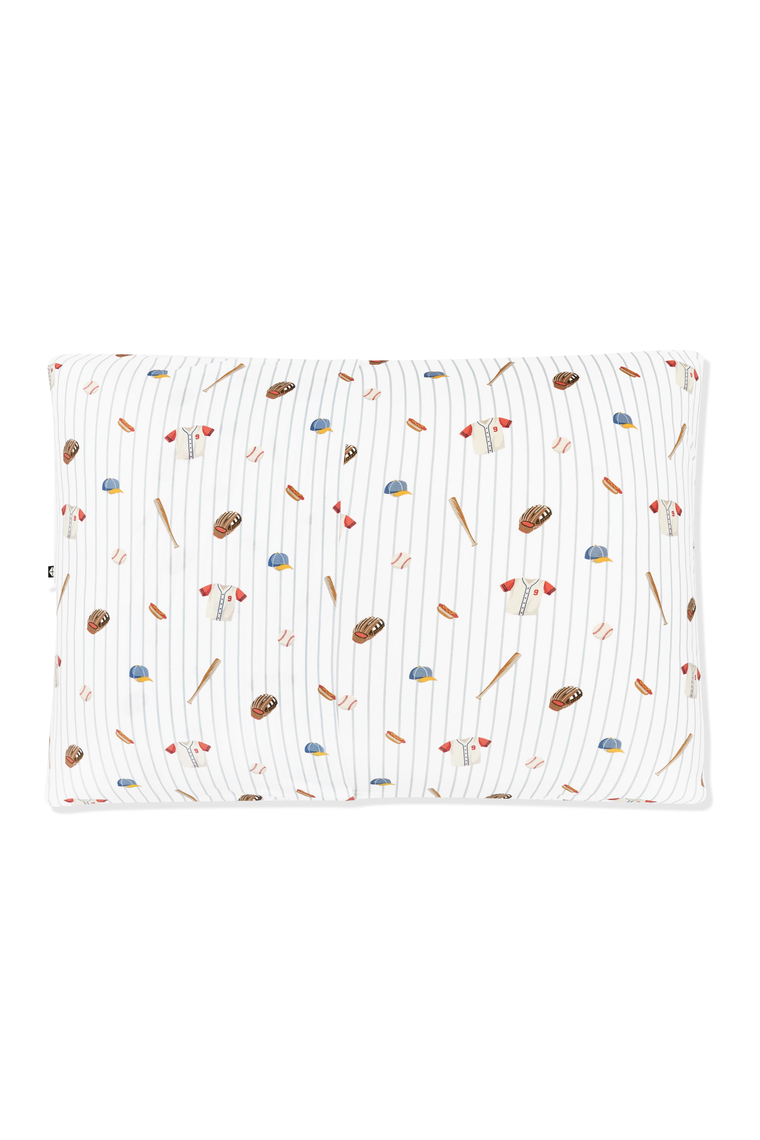 The back of the Standard Pillowcase in Home Run showing the envelope closure