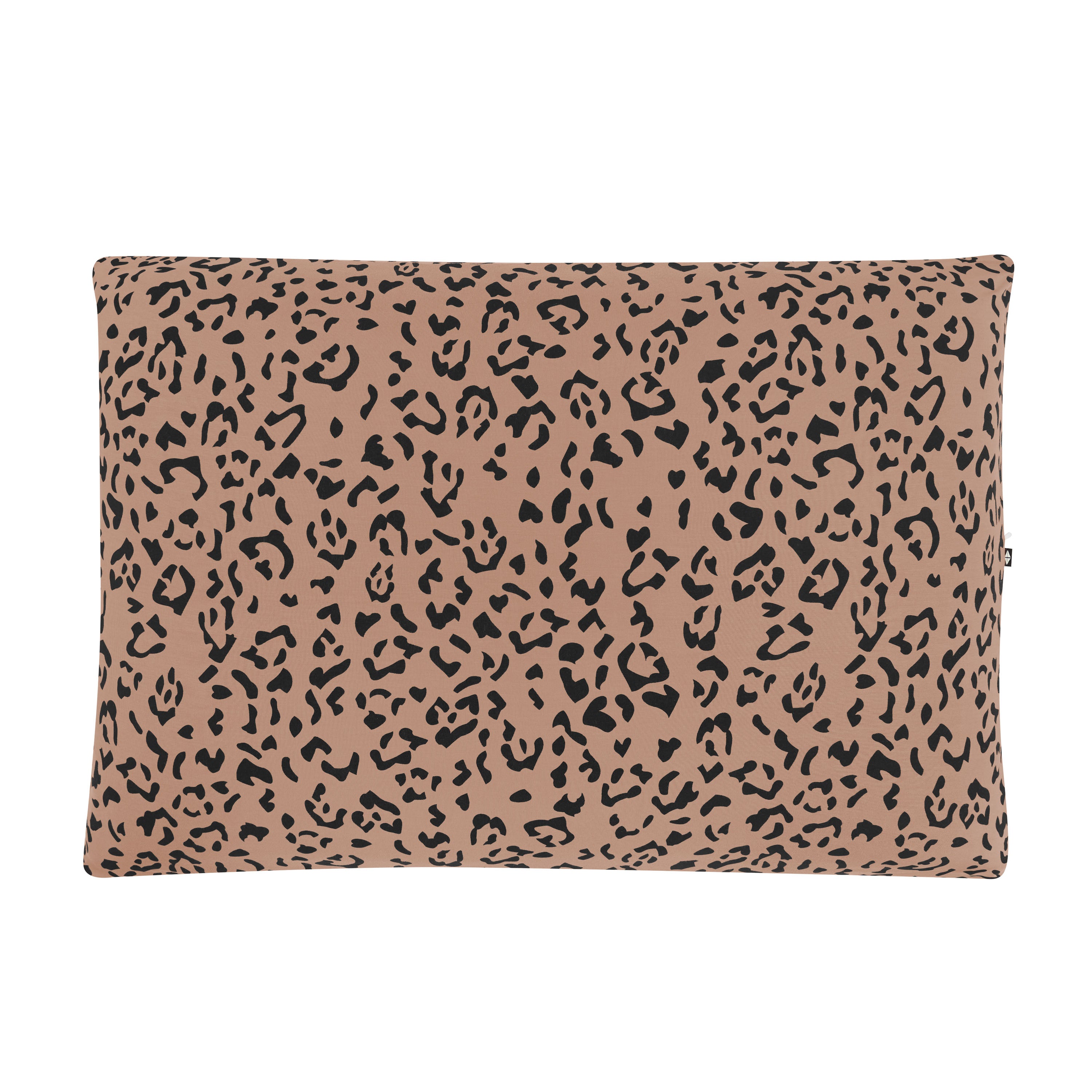 Front of the Standard Pillowcase in Latte Leopard