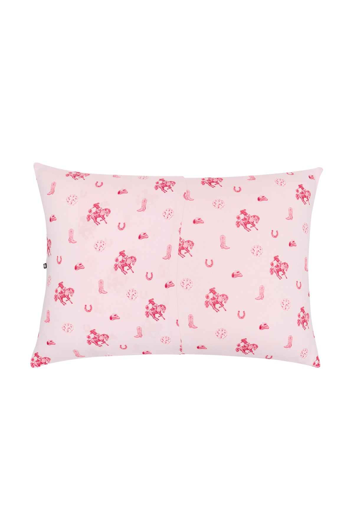 The back of the Standard Pillowcase in Disco Cowgirl showing the envelope enclosure