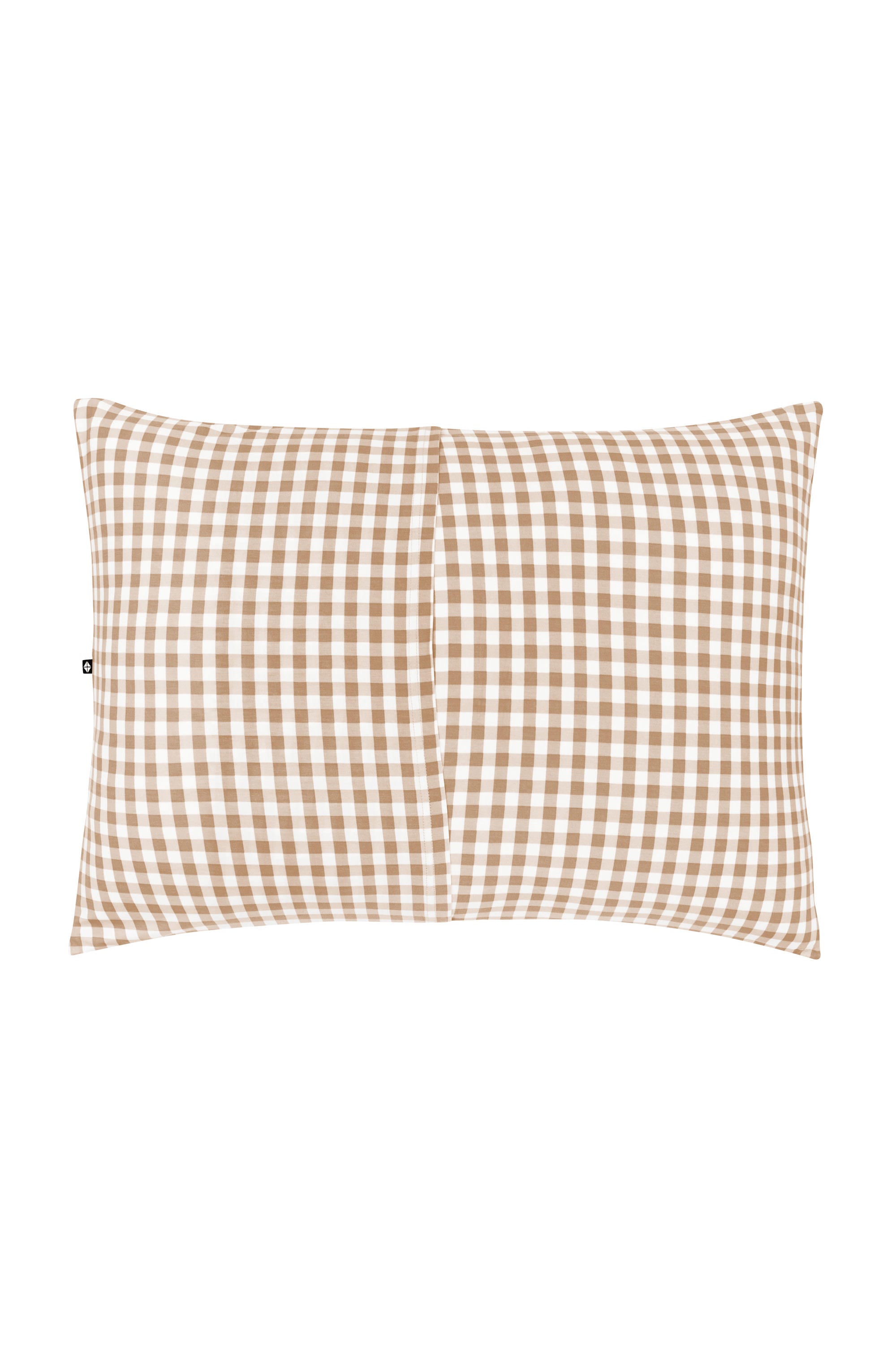 Envelope closure shown on the back of the Standard Pillowcase in Gingham Bisque