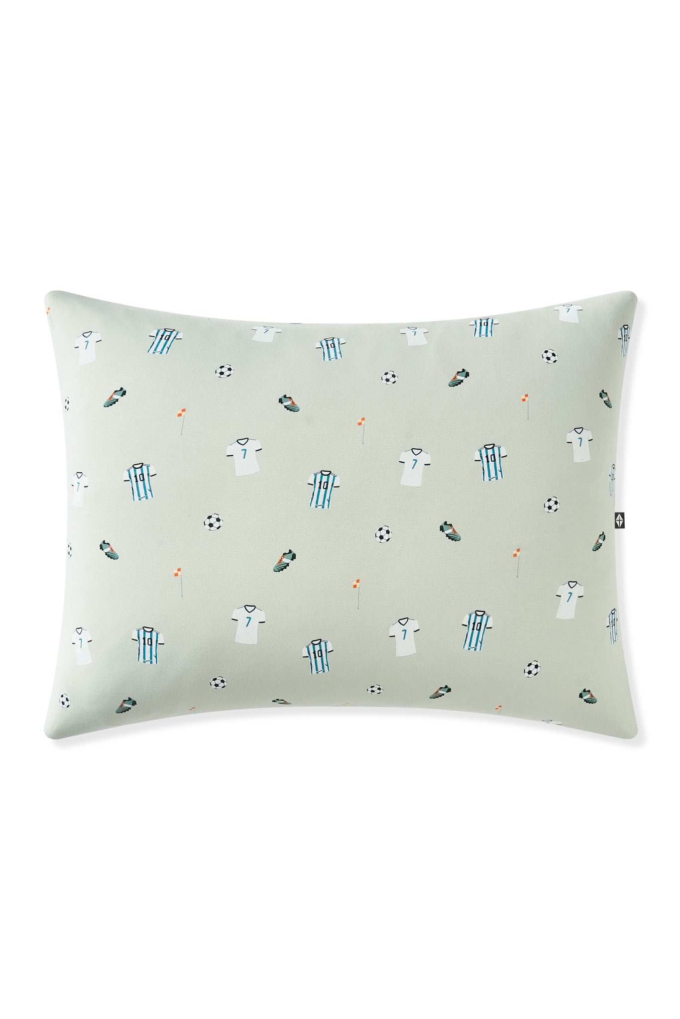 Standard Pillowcase in Soccer print on white background