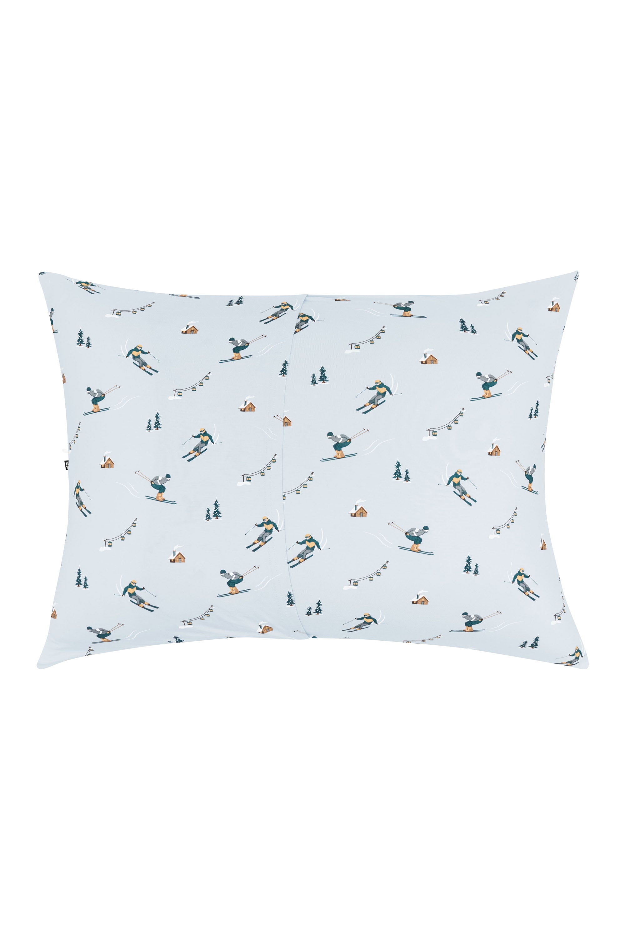 The back of the Standard Pillowcase in Ski showing the envelope closure