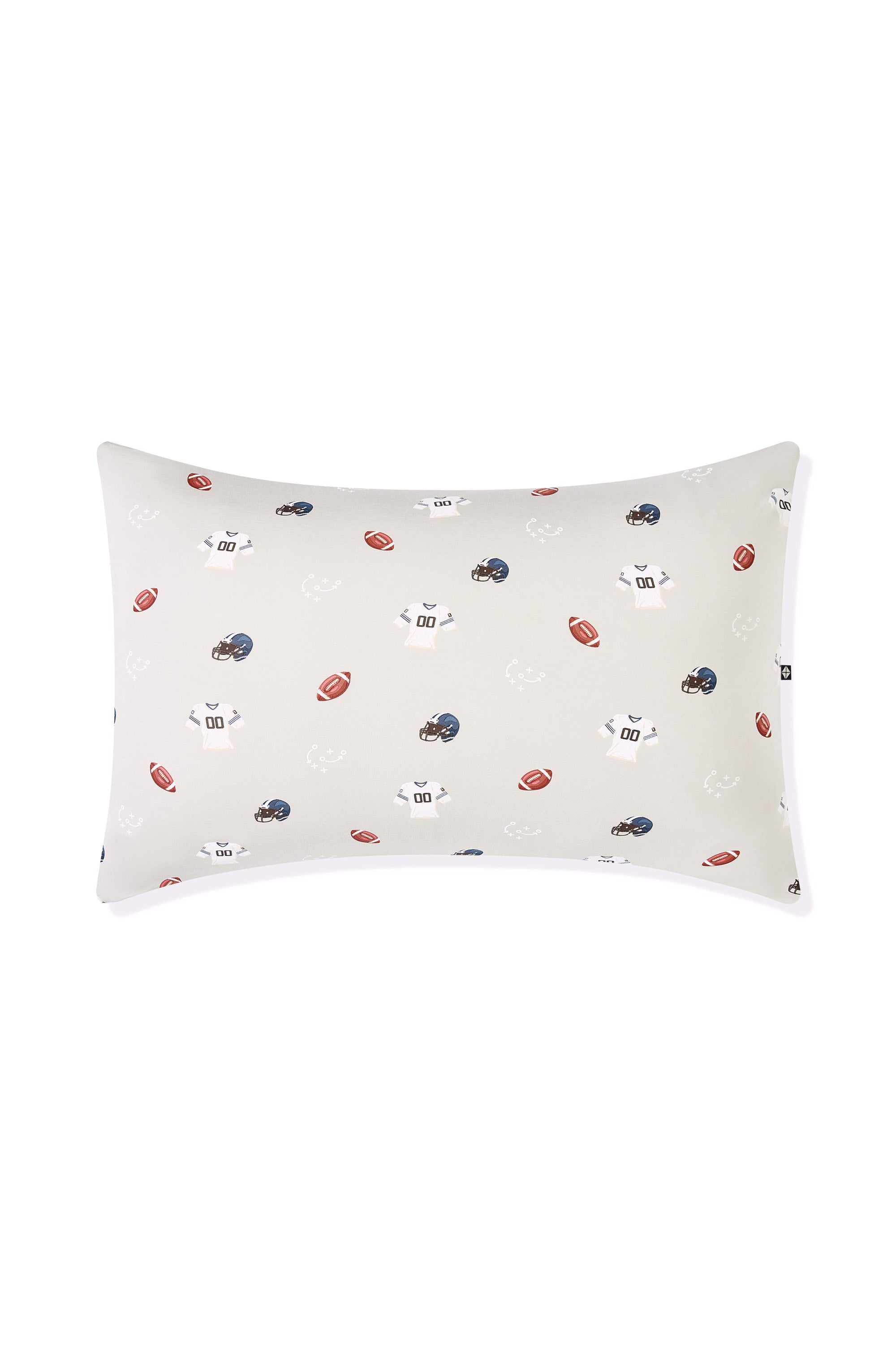 Standard Pillowcase in Vintage Football print on a white background